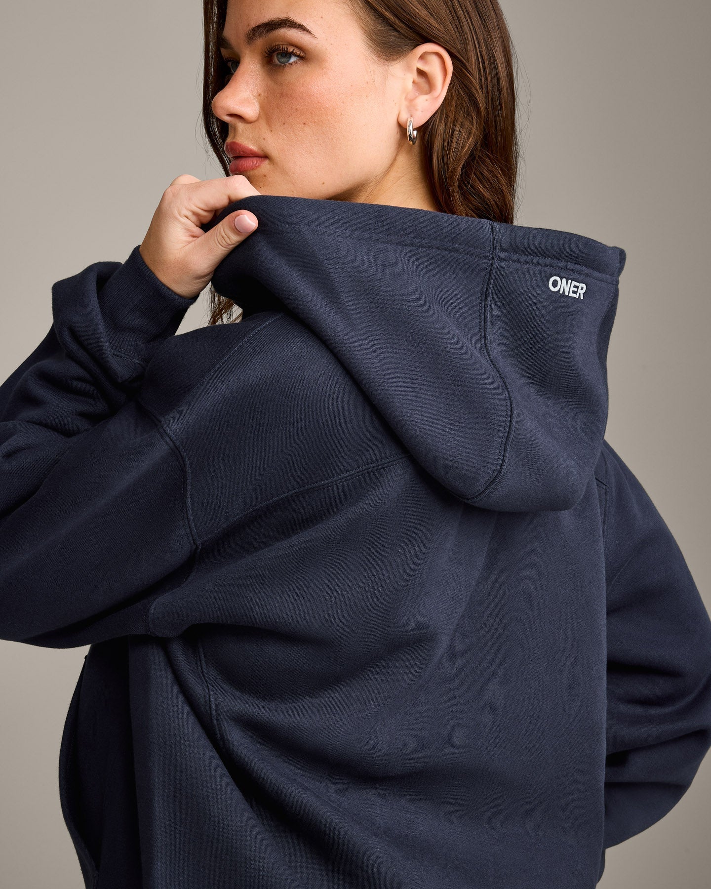 Foundations Cosy Zip Through Hoodie | True Blue - Image 4
