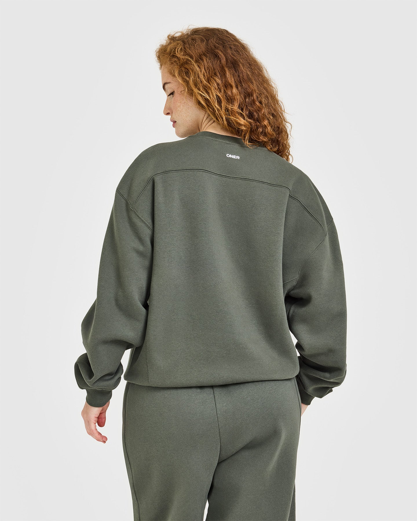 Foundations Crew Neck Sweatshirt | Dark Khaki - Image 4