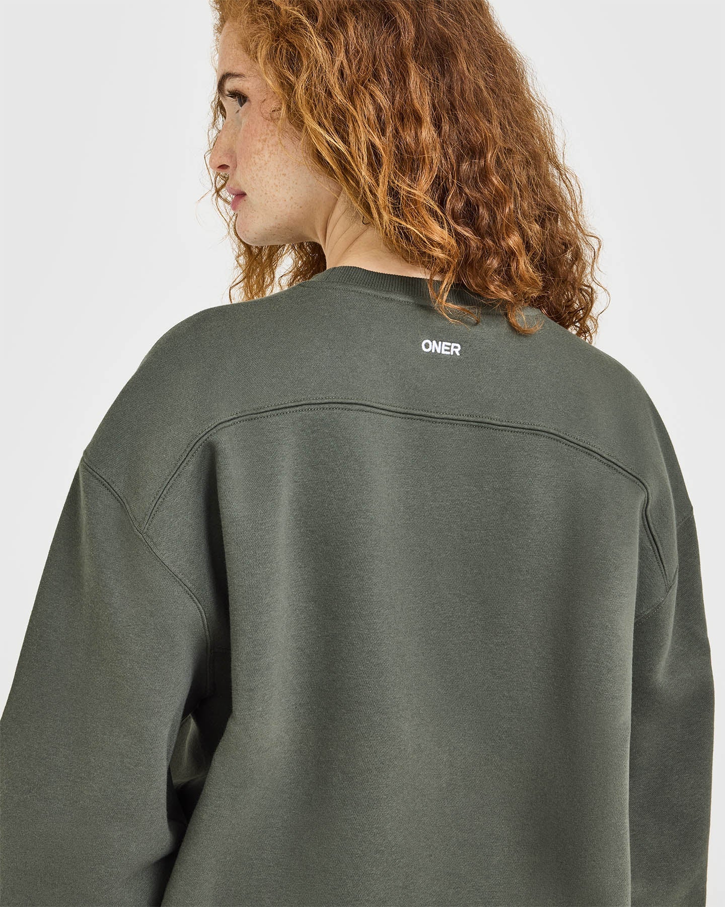 Foundations Crew Neck Sweatshirt | Dark Khaki - Image 5