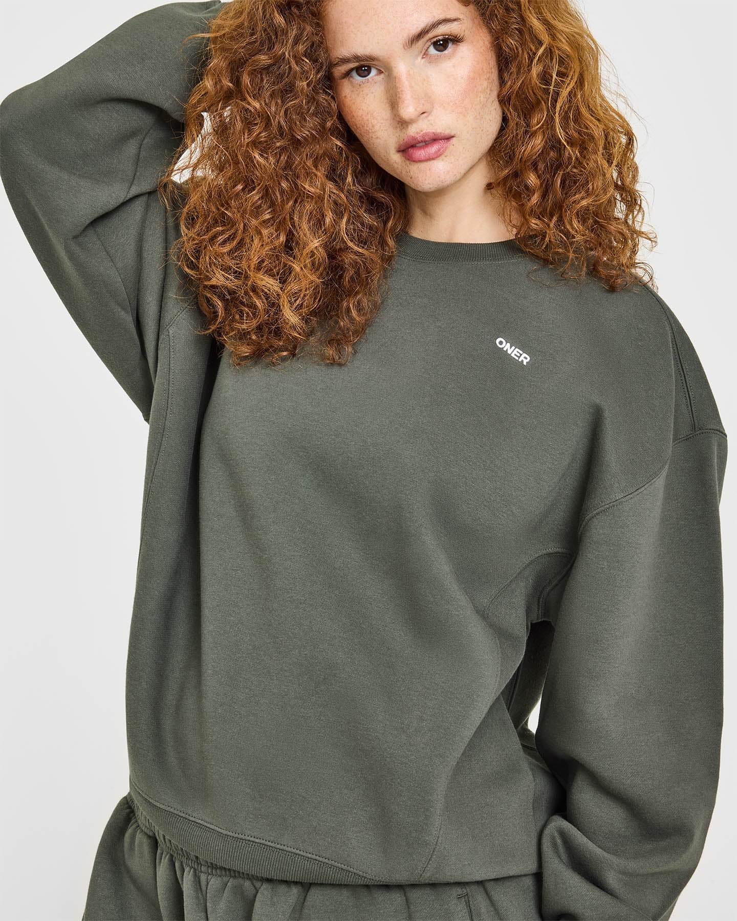 Foundations Crew Neck Sweatshirt | Dark Khaki - Image 6
