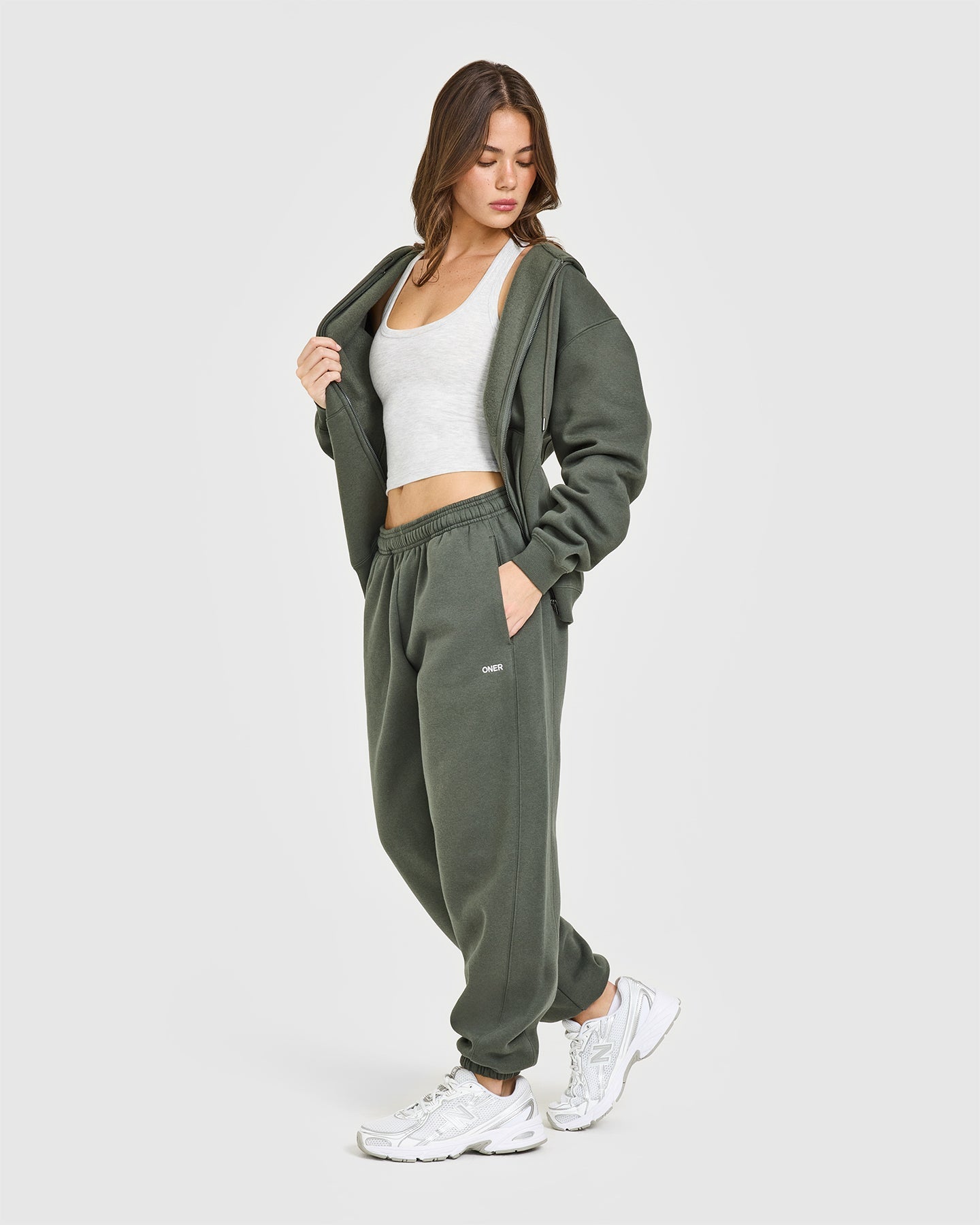 Foundations Joggers | Dark Khaki - Image 3