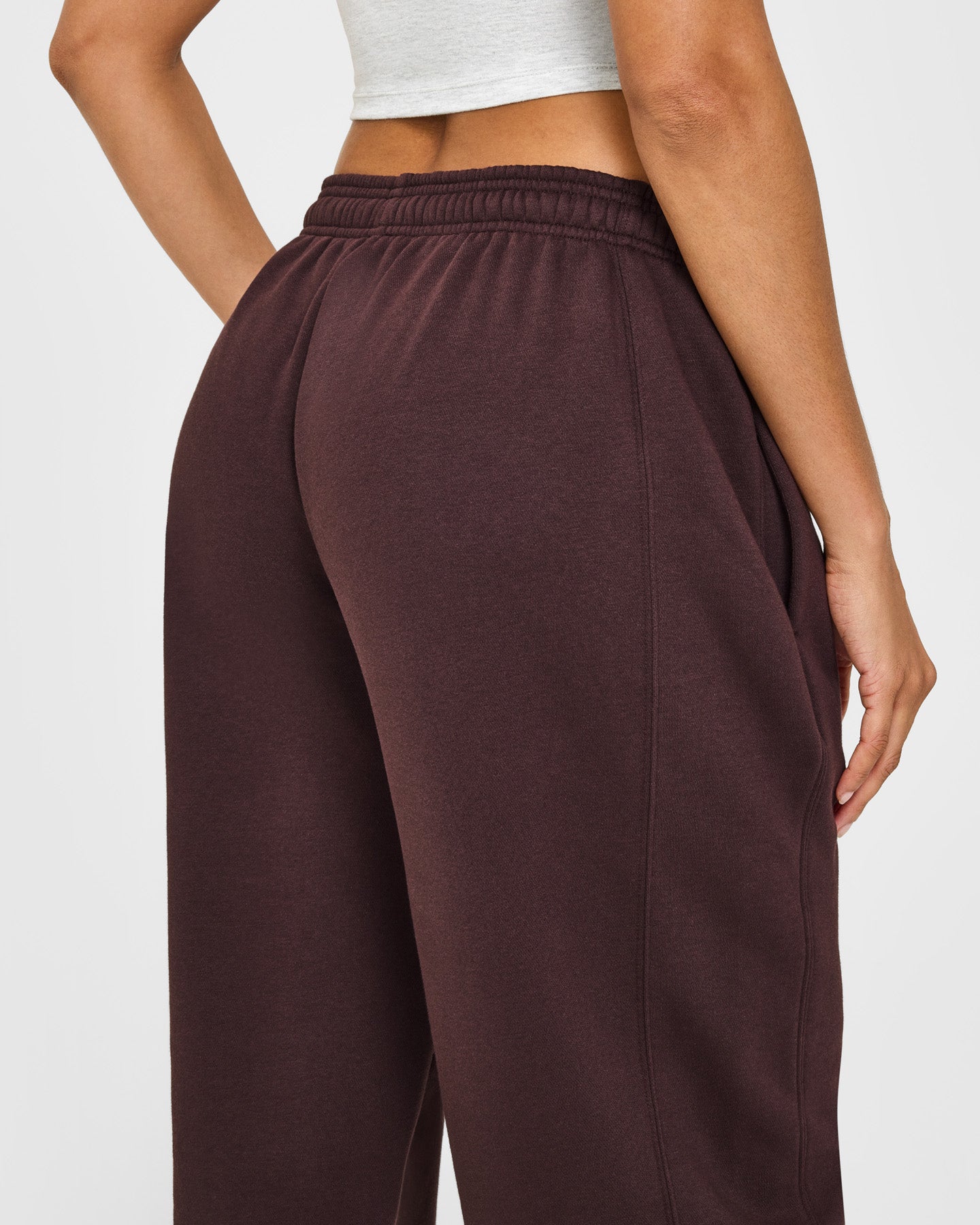 Foundations Joggers with Grey Logo | Plum Brown - Image 4