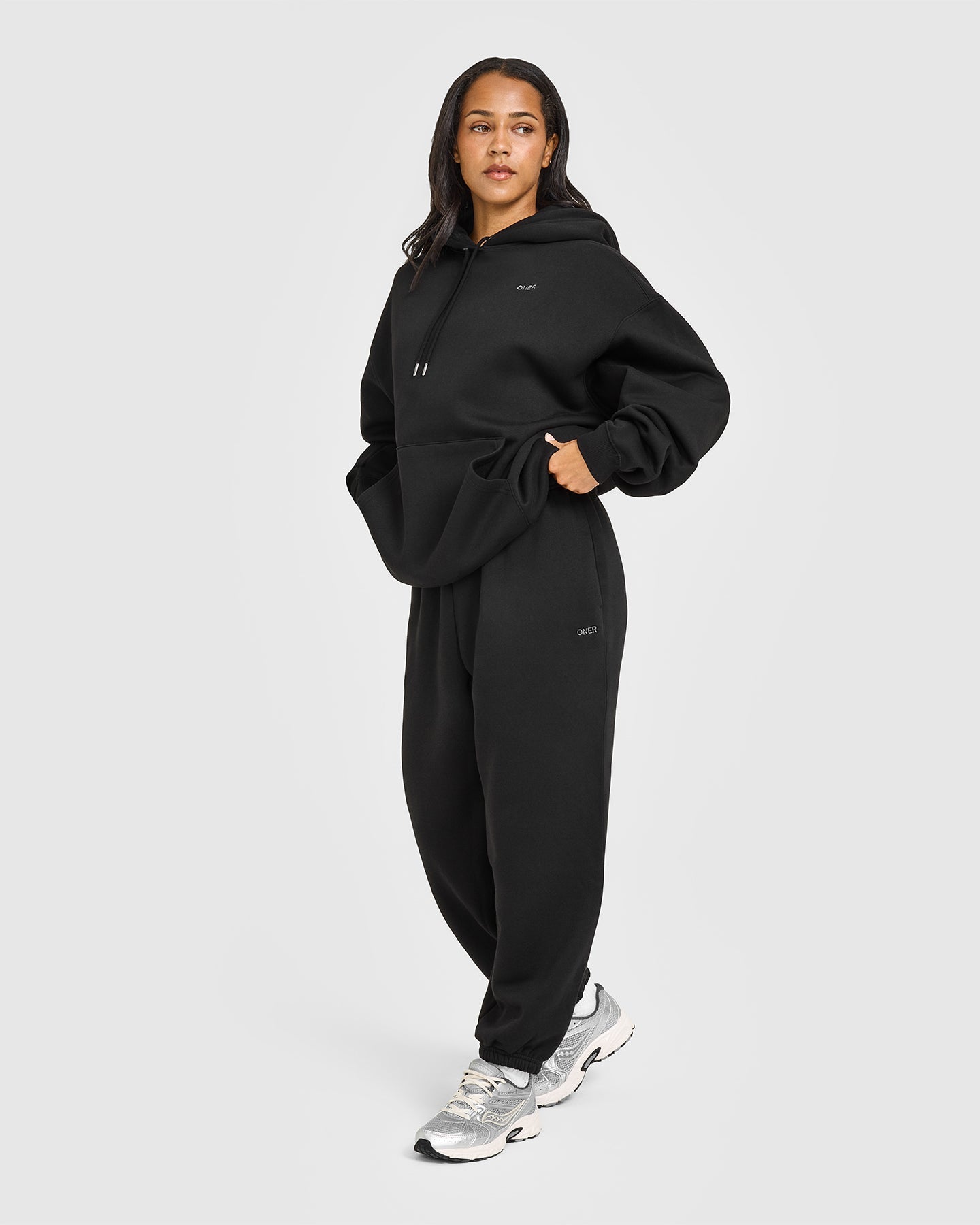 Foundations Oversized Hoodie | Black - Image 3