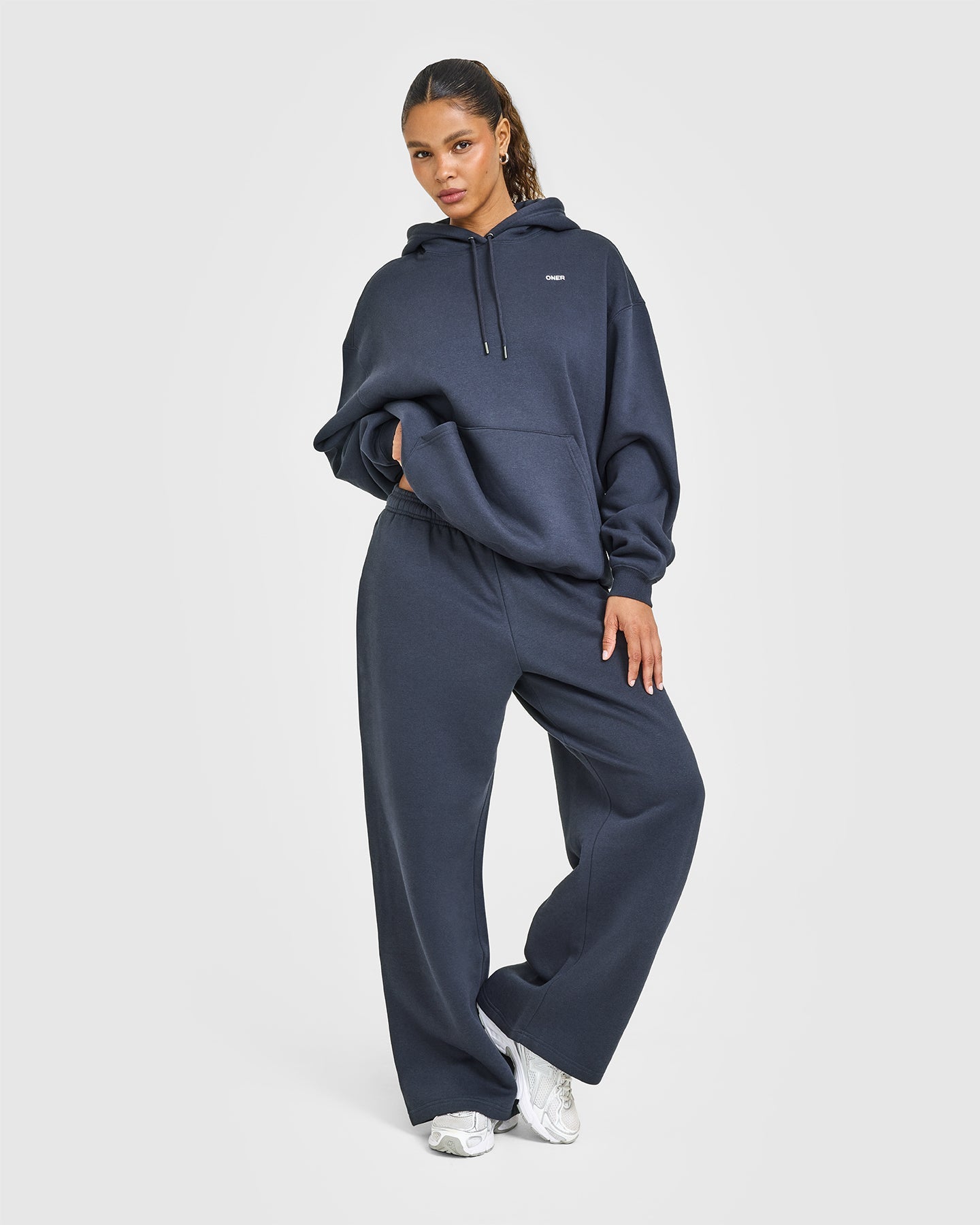Alternative view of Foundations Oversized Hoodie | True Blue