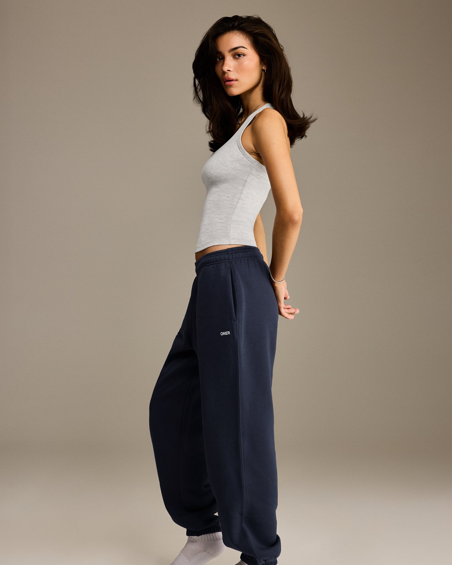 Alternative view of Foundations Oversized Joggers | True Blue