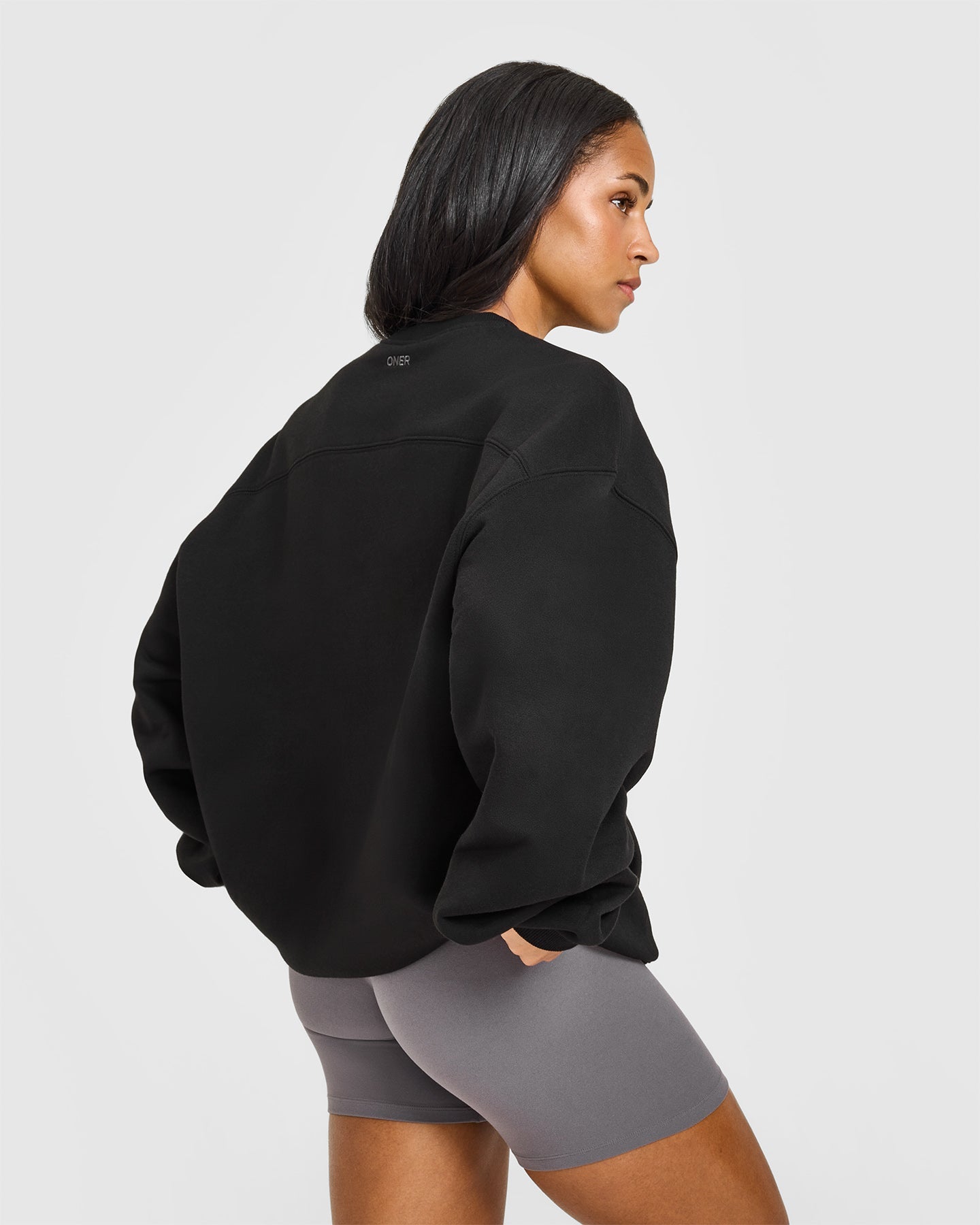 Foundations Oversized Sweatshirt | Black - Image 4
