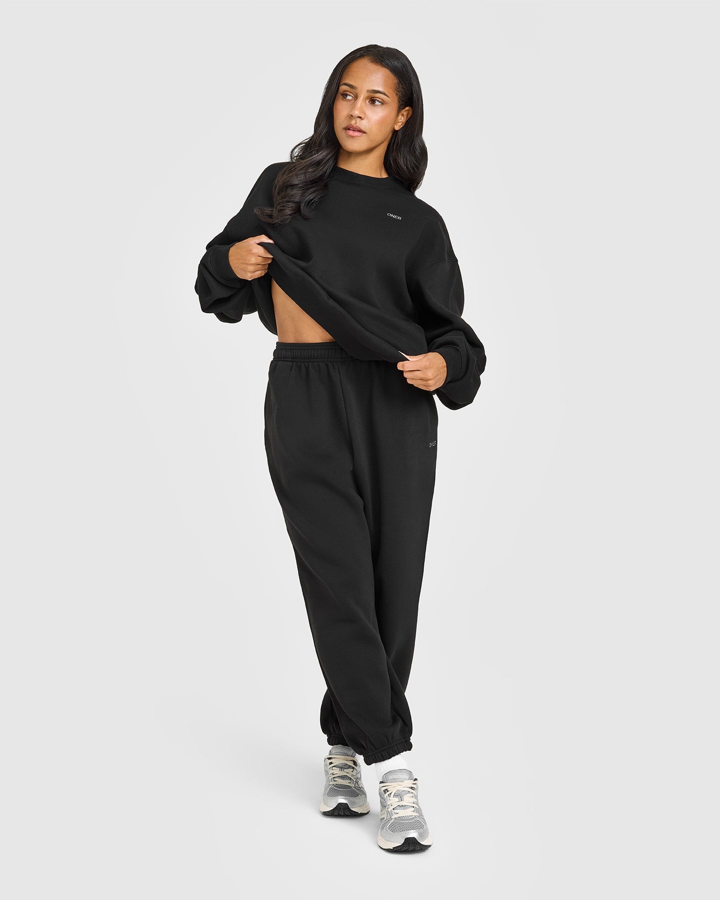 Alternative view of Foundations Oversized Sweatshirt | Black