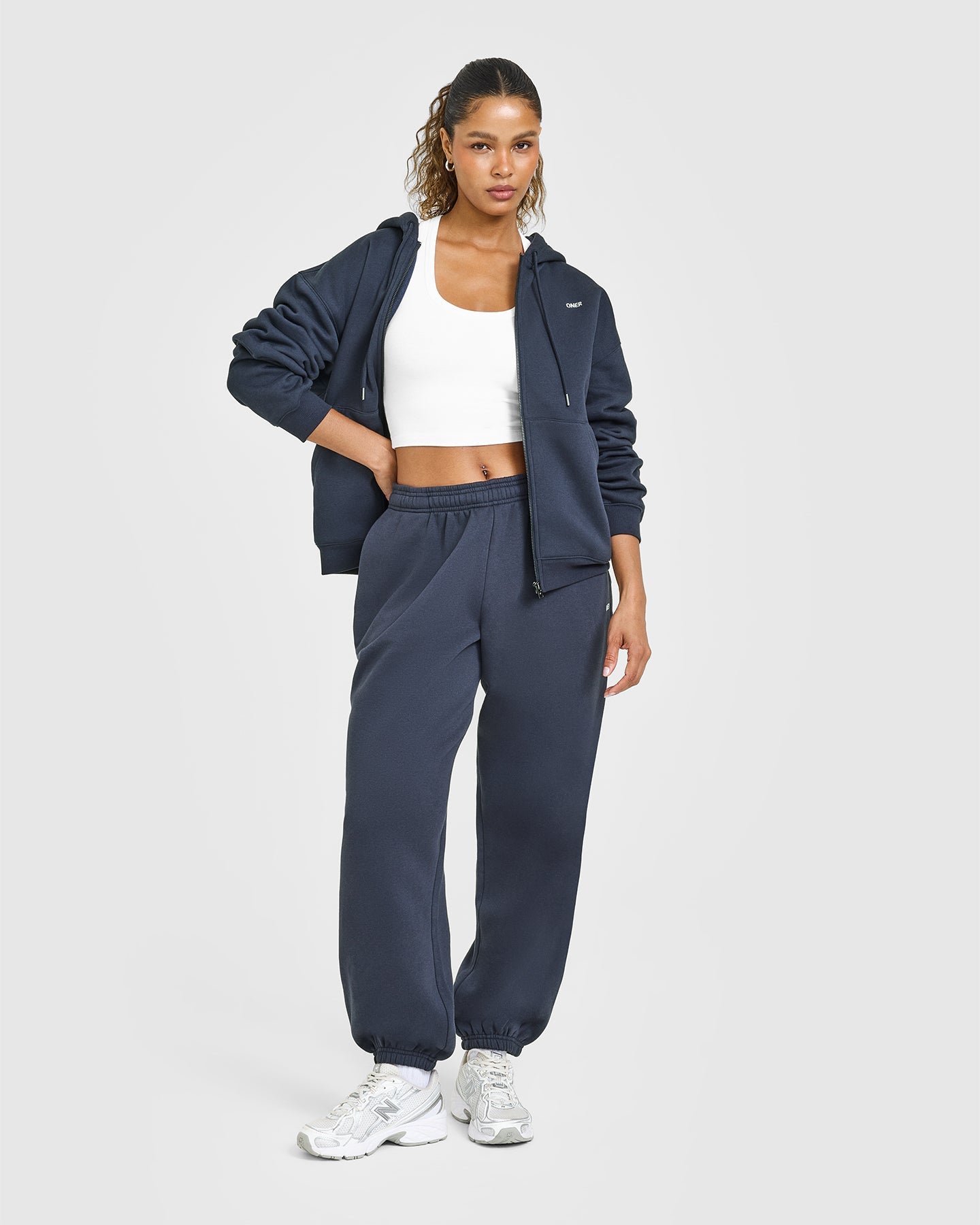 Alternative view of Foundations Zip Through Hoodie | True Blue