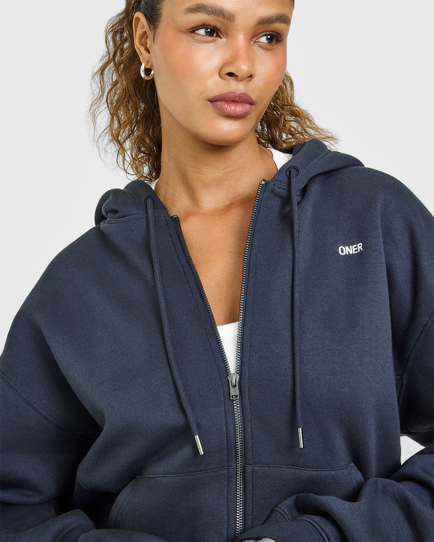 Foundations Zip Through Hoodie | True Blue - Image 6