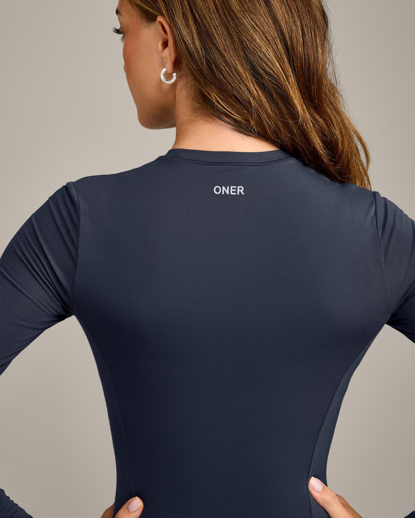 Mellow Motion Crew Neck Long Sleeve Mid Top | True Blue - Image 4