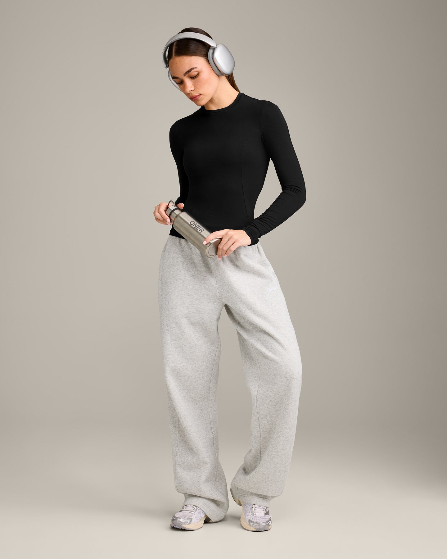 Alternative view of Mellow Motion Crew Neck Long Sleeve Top | Black