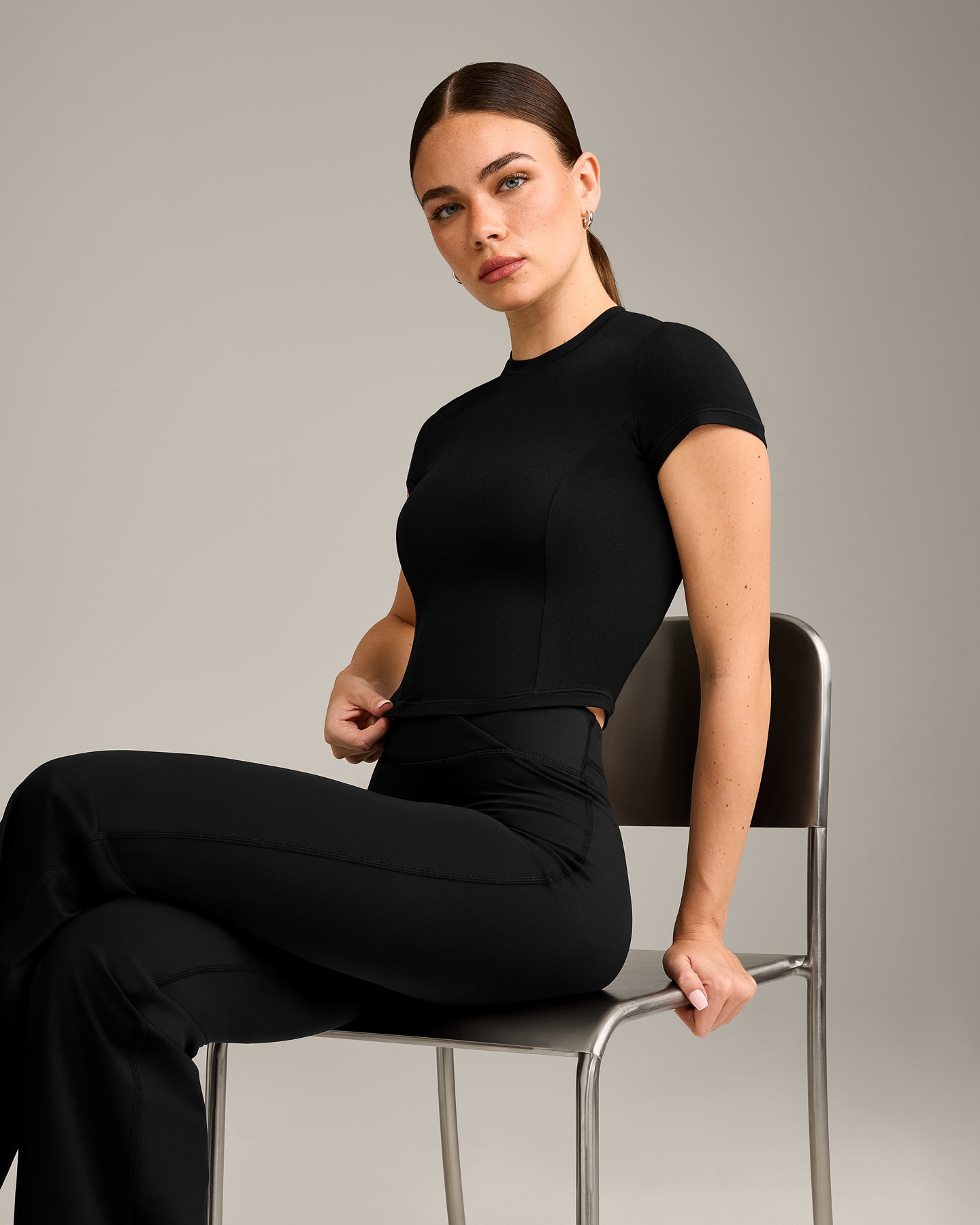 Mellow Motion Crew Neck Mid Top | Black - Image 6