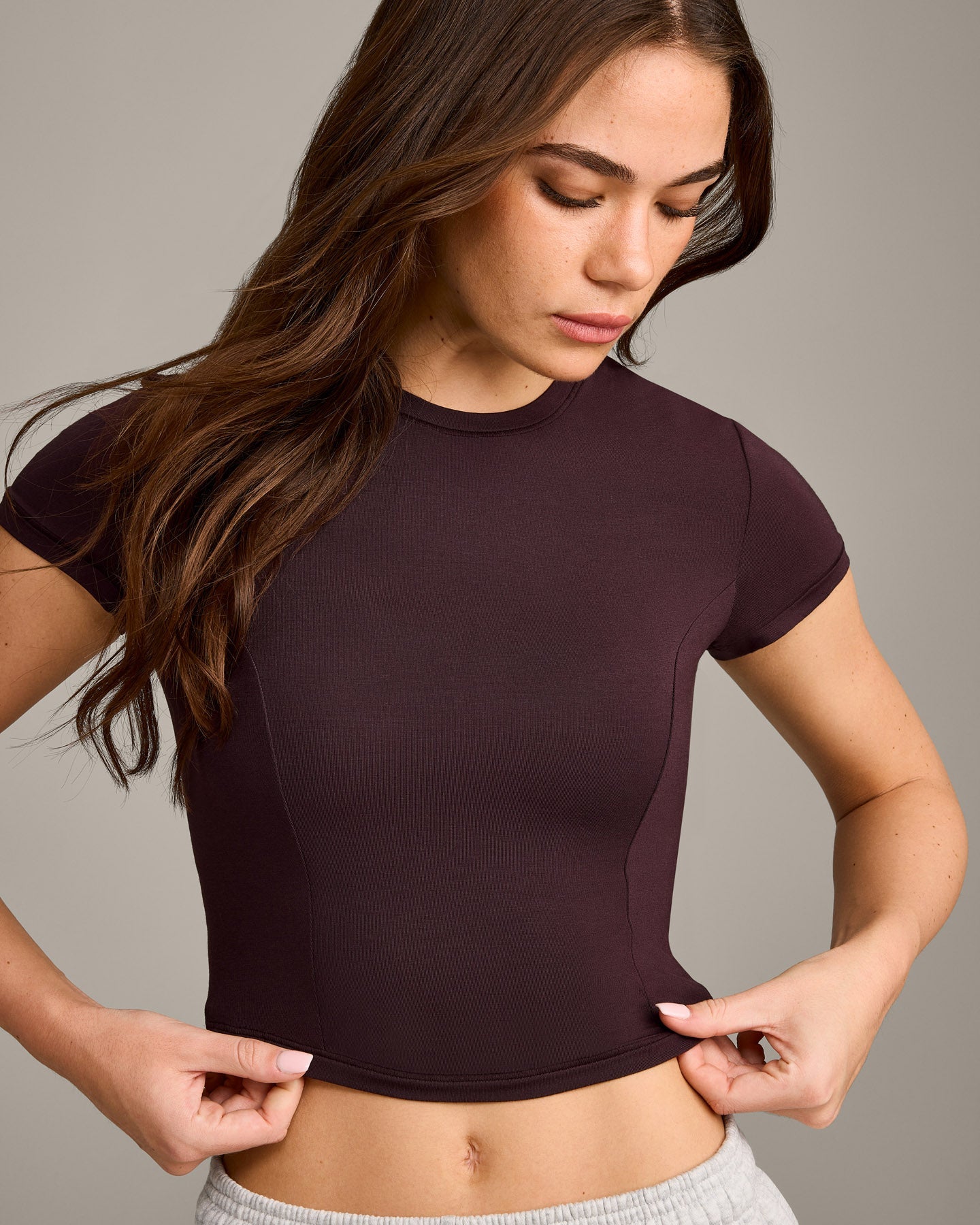 Mellow Motion Crew Neck Mid Top | Plum Brown - Image 5