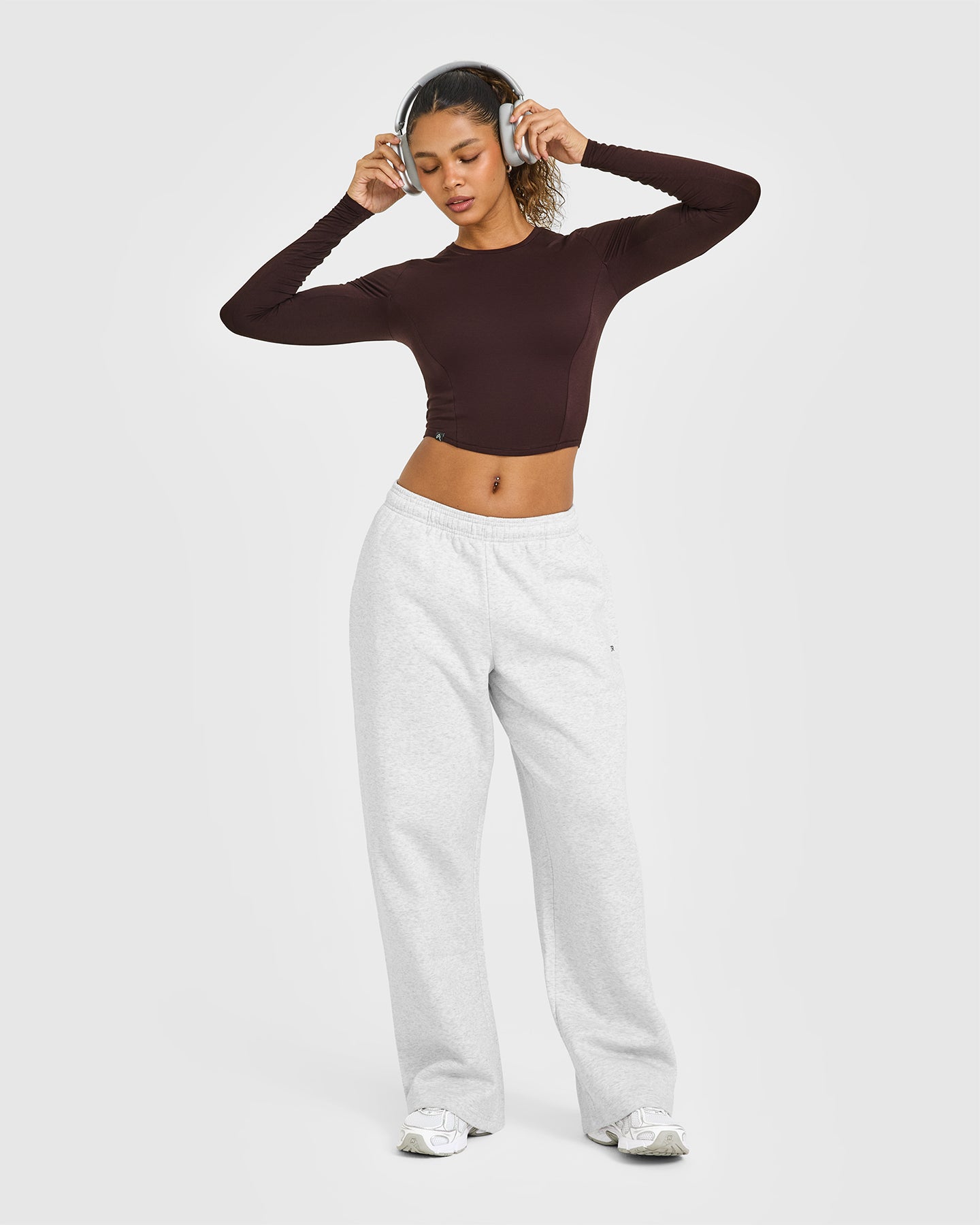 Mellow Soft Mid Long Sleeve Top | Plum Brown - Image 4