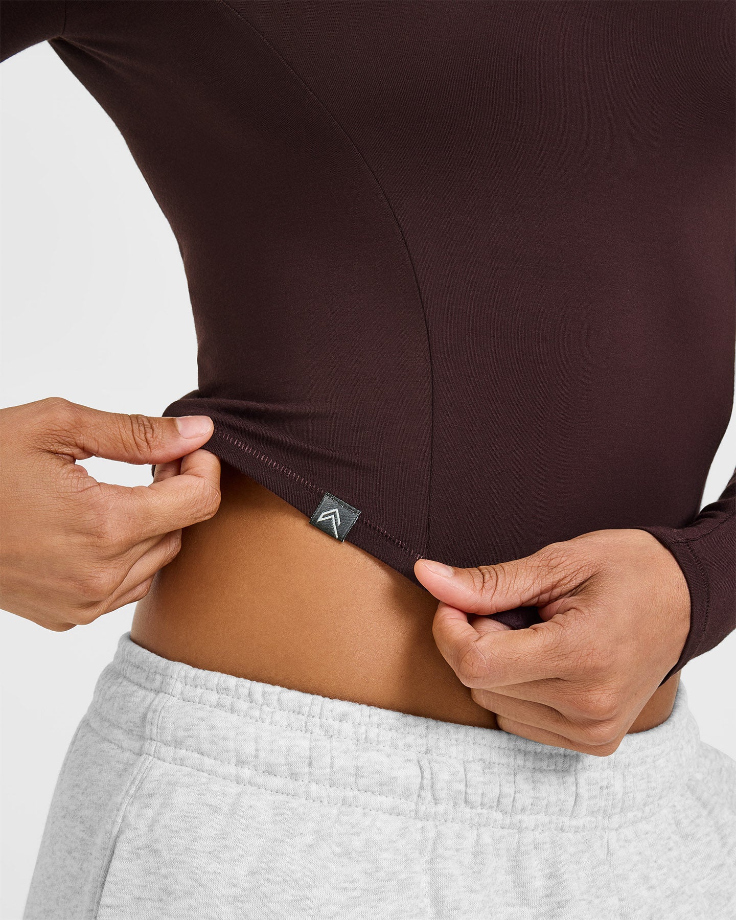 Mellow Soft Mid Long Sleeve Top | Plum Brown - Image 6