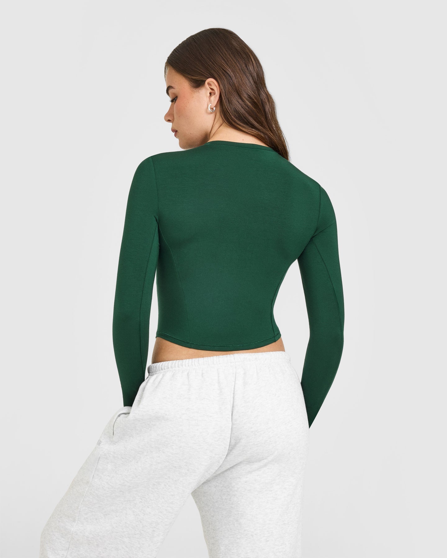 Alternative view of Mellow Soft Mid Long Sleeve Top | Racing Green