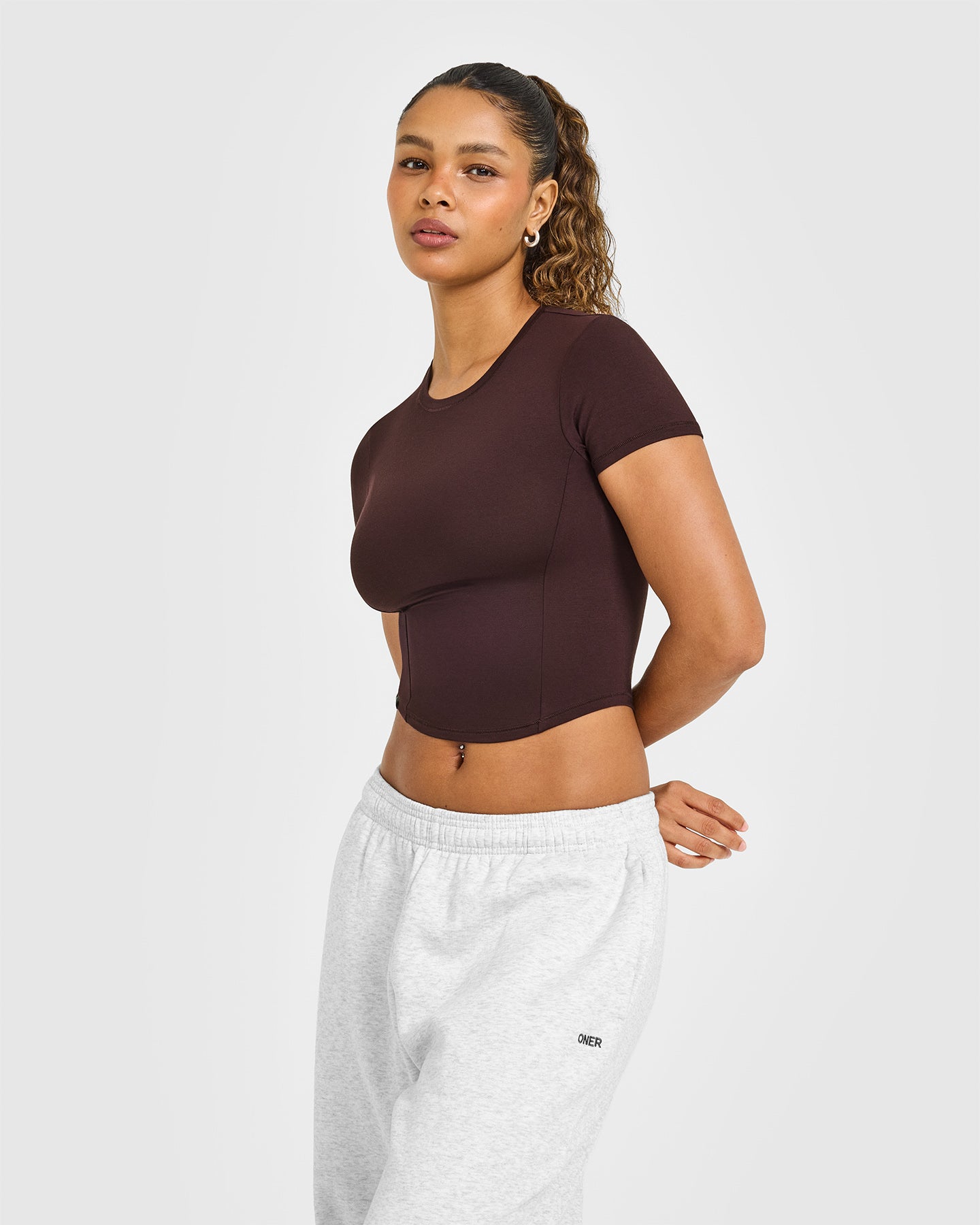 Mellow Soft Mid Short Sleeve T-Shirt | Plum Brown