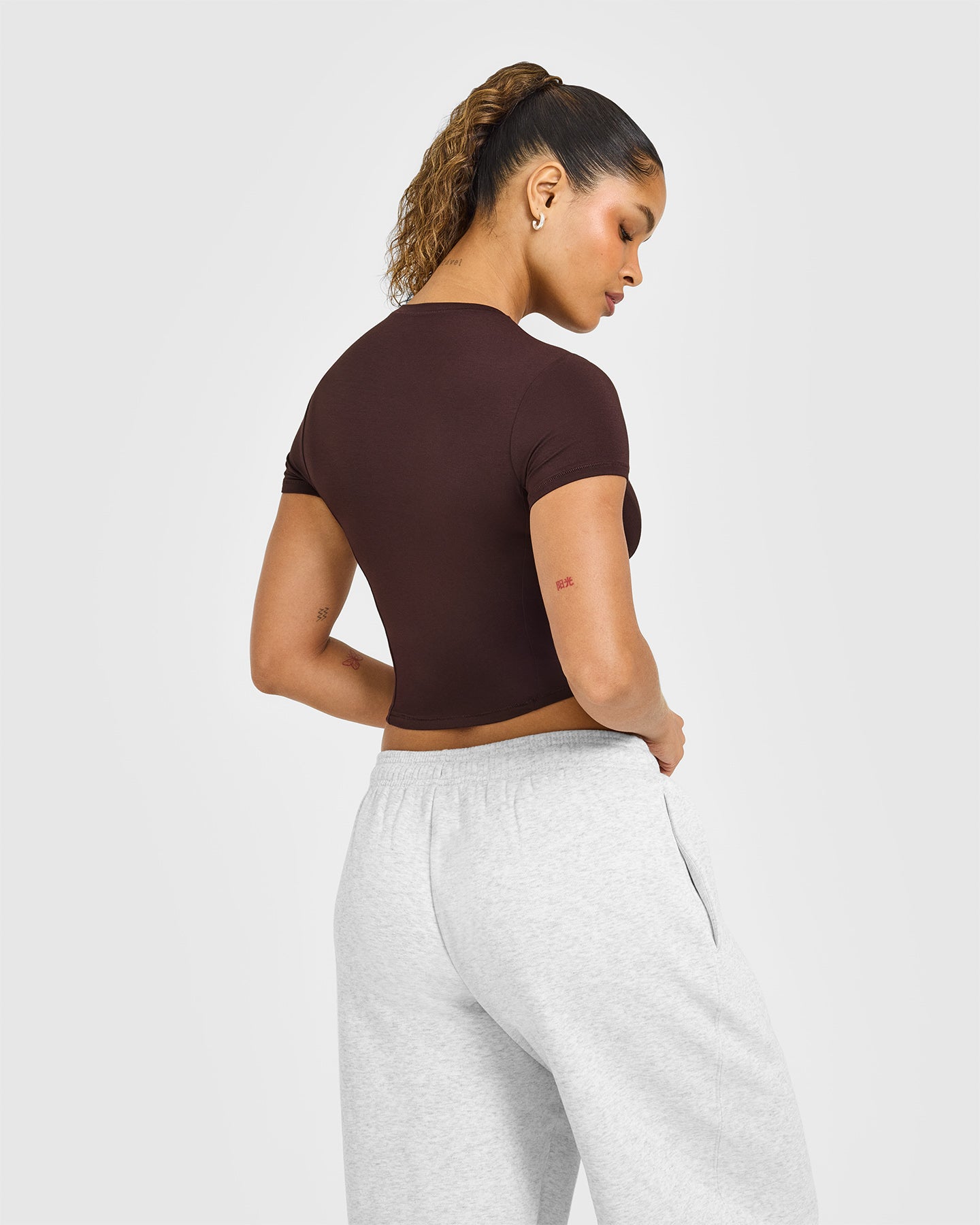 Mellow Soft Mid Short Sleeve T-Shirt | Plum Brown - Image 5