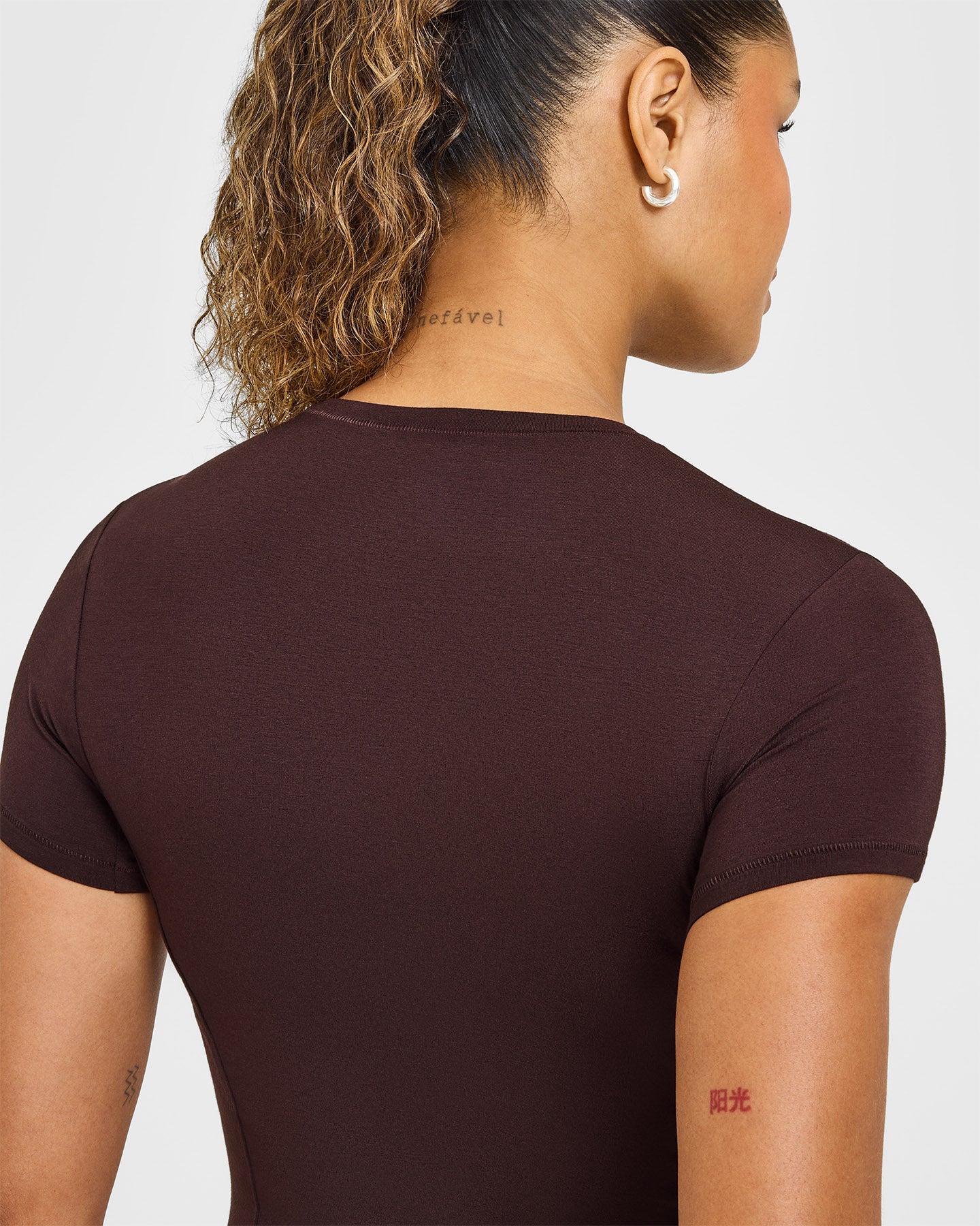 Mellow Soft Mid Short Sleeve T-Shirt | Plum Brown - Image 6
