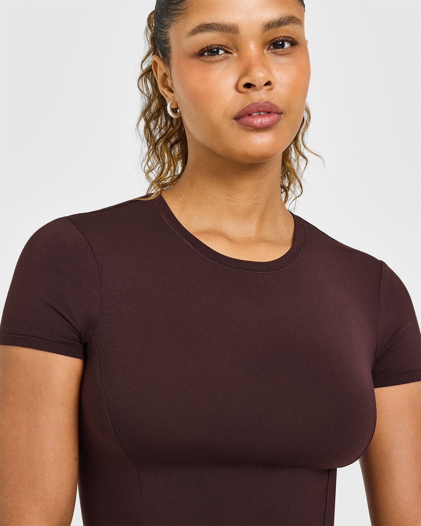 Mellow Soft Mid Short Sleeve T-Shirt | Plum Brown - Image 3