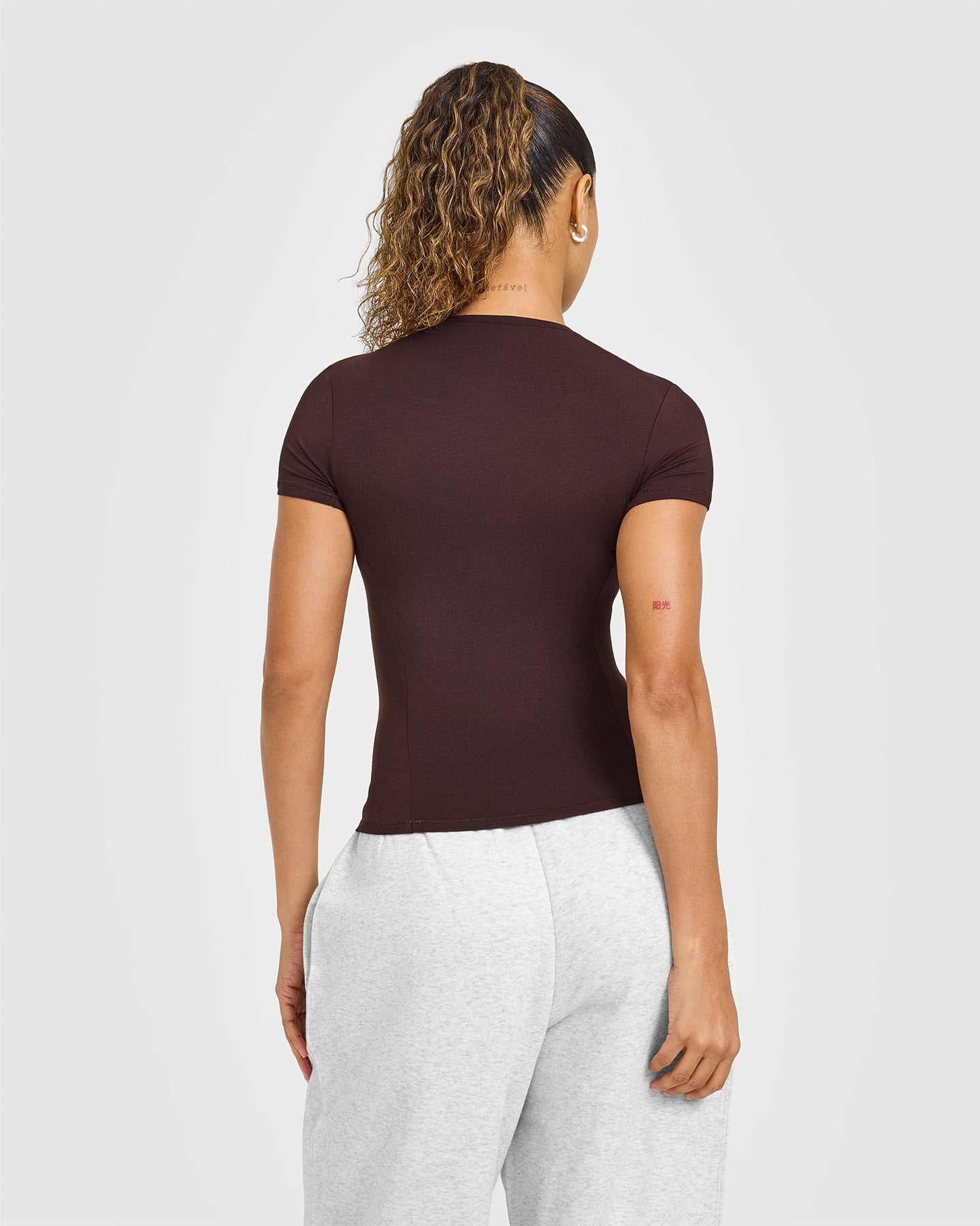 Mellow Soft Short Sleeve T-Shirt | Plum Brown - Image 5