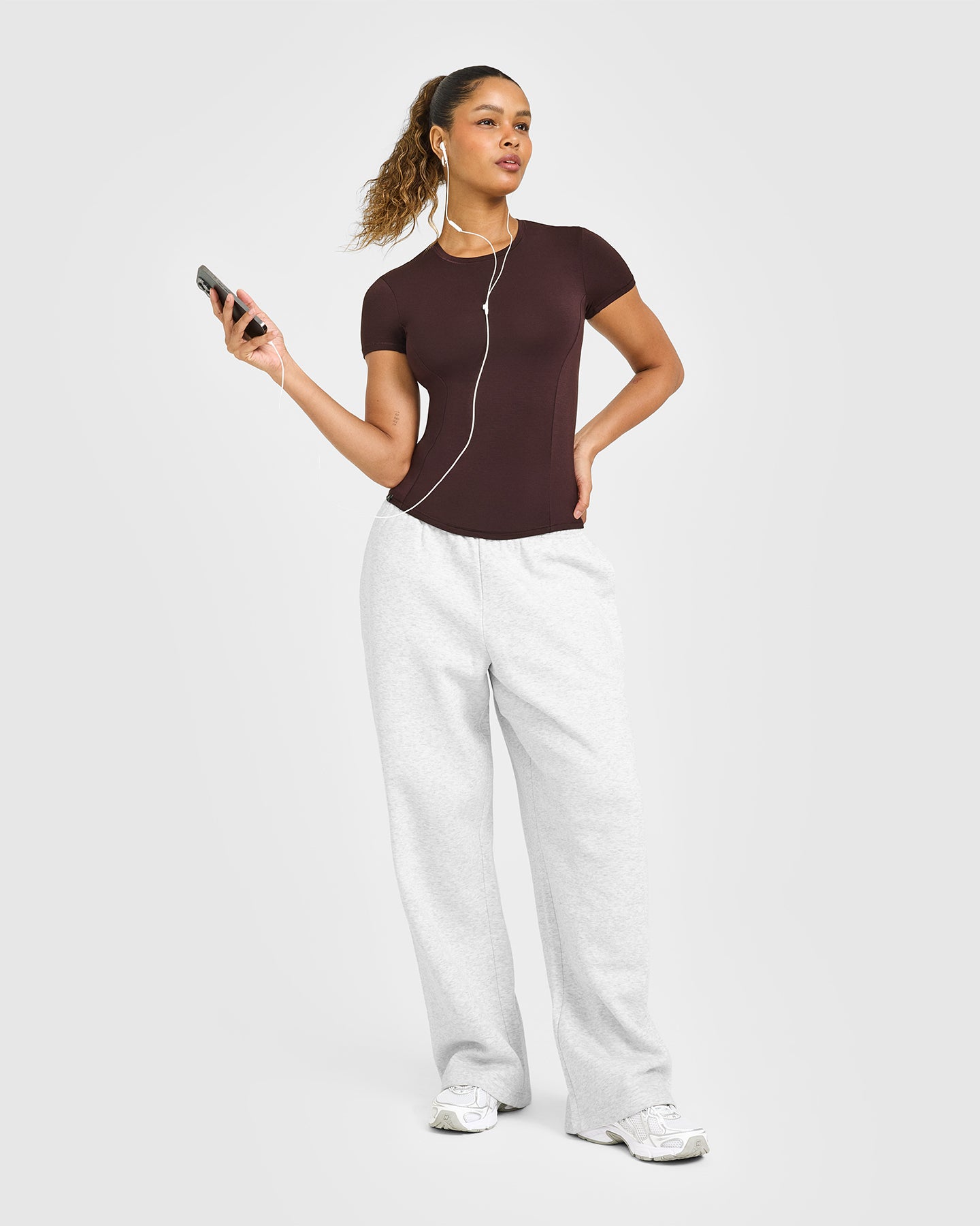 Alternative view of Mellow Soft Short Sleeve T-Shirt | Plum Brown