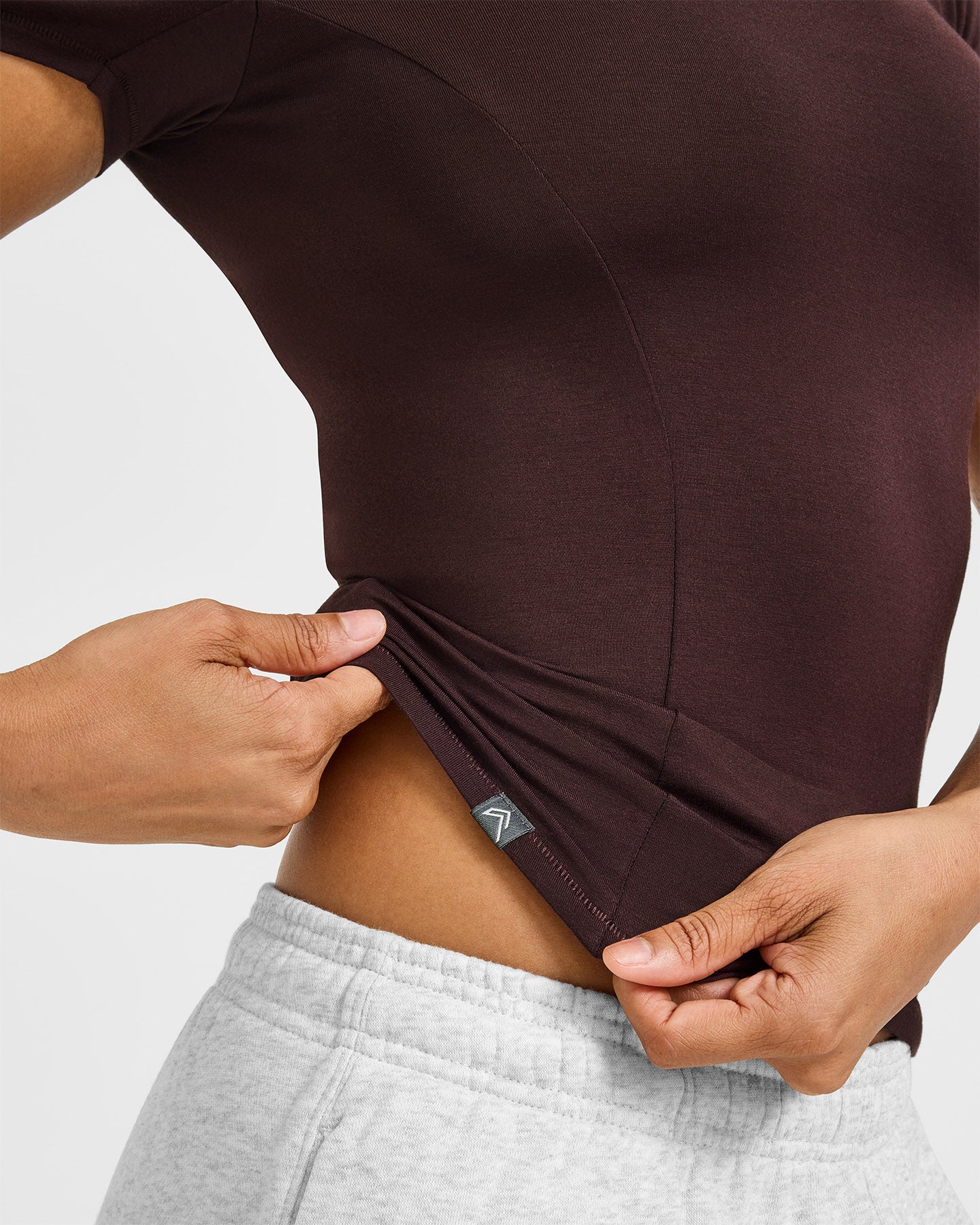 Mellow Soft Short Sleeve T-Shirt | Plum Brown - Image 6