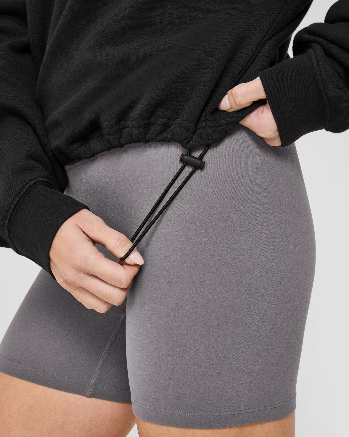 Mid Weight 1/4 Zip Sweatshirt | Soft Black - Image 5