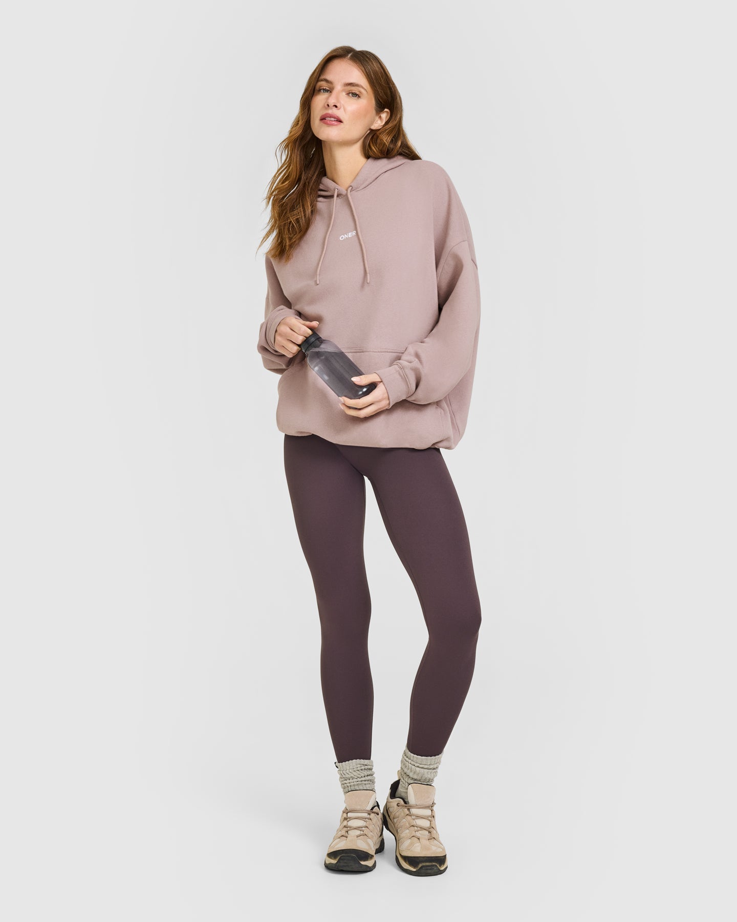 Mid Weight Relaxed Hoodie | Dusty Purple - Image 3