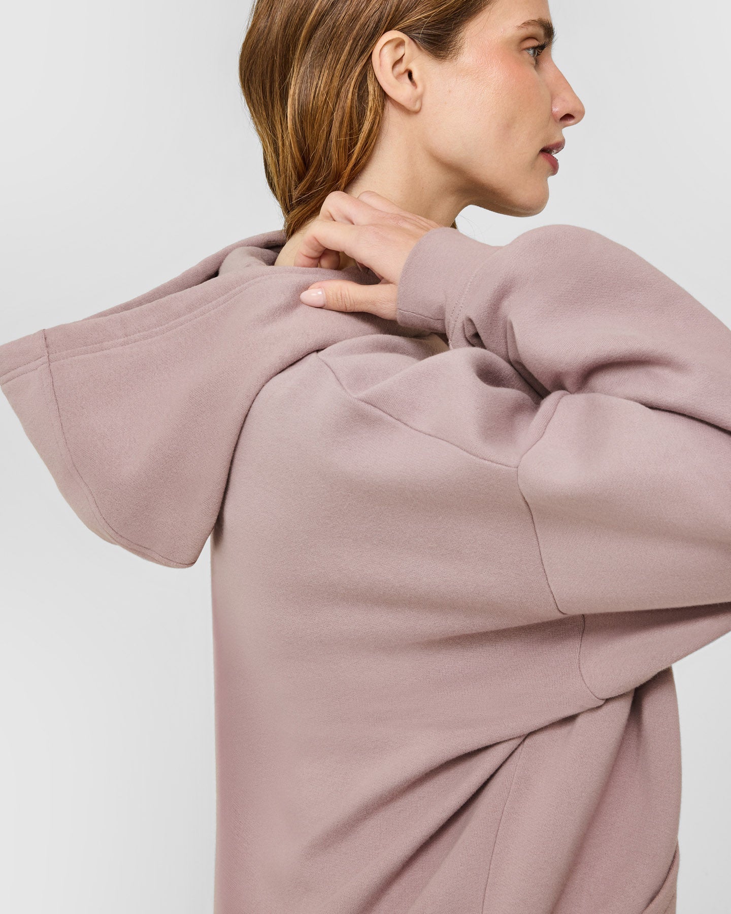 Mid Weight Relaxed Hoodie | Dusty Purple - Image 4