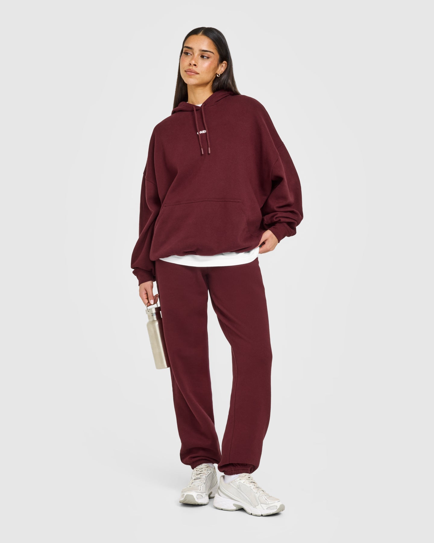 Alternative view of Mid Weight Relaxed Hoodie | Rosewood
