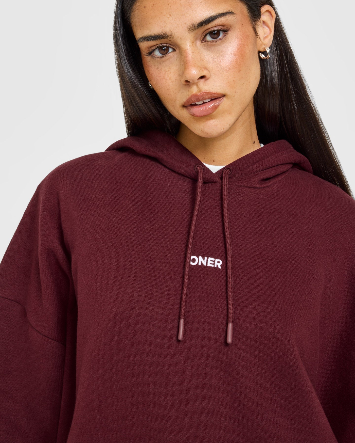 Mid Weight Relaxed Hoodie | Rosewood - Image 4