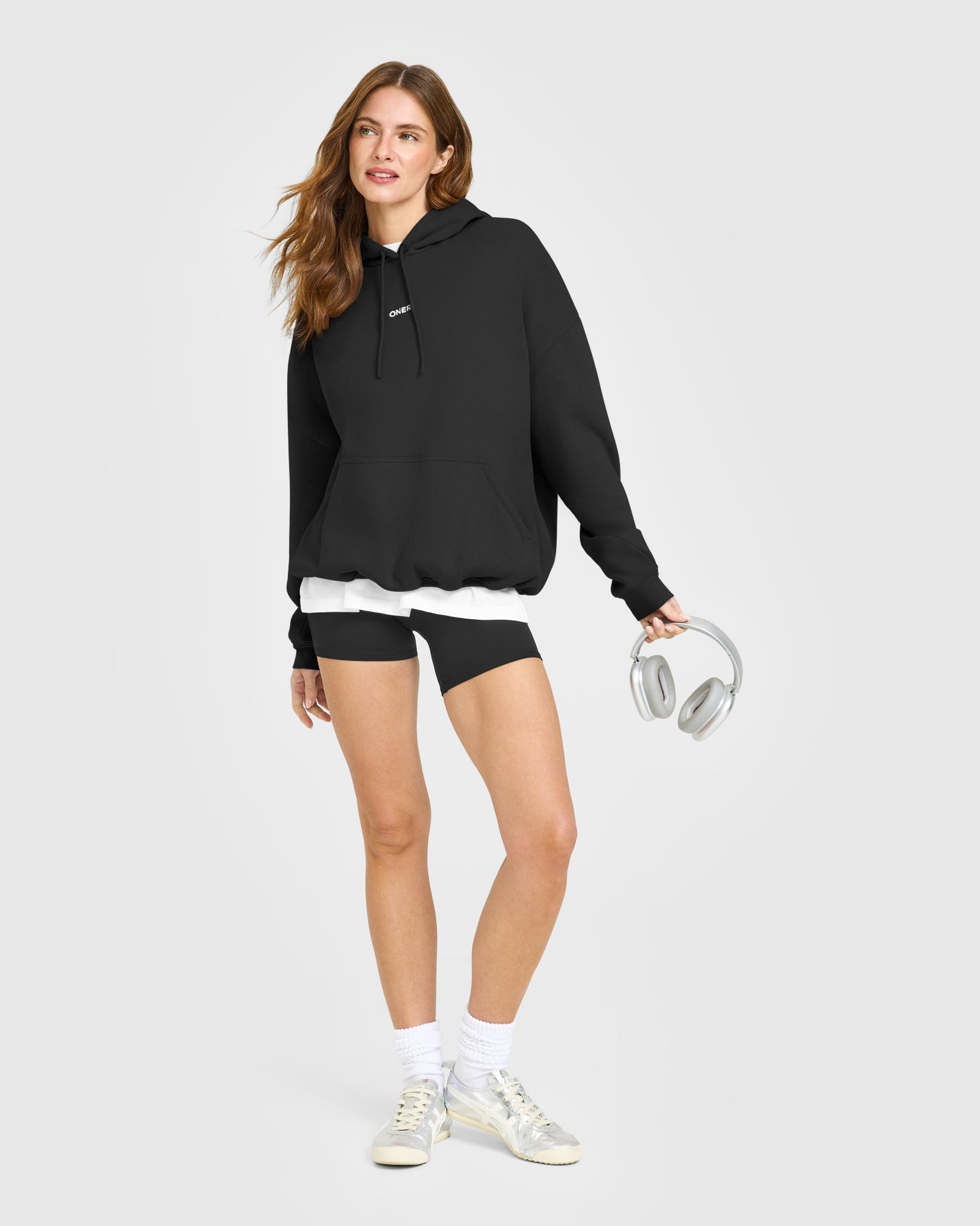 Alternative view of Mid Weight Relaxed Hoodie | Soft Black