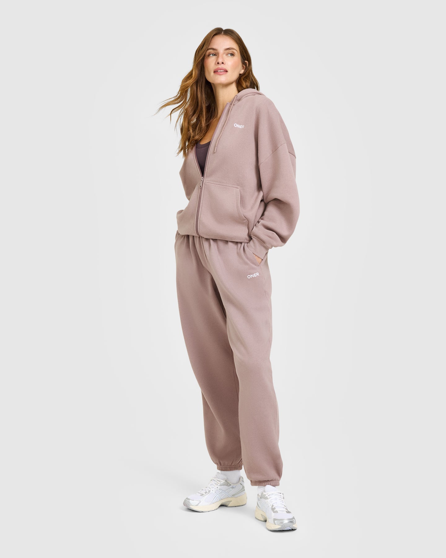 Alternative view of Mid Weight Relaxed Joggers | Dusty Purple