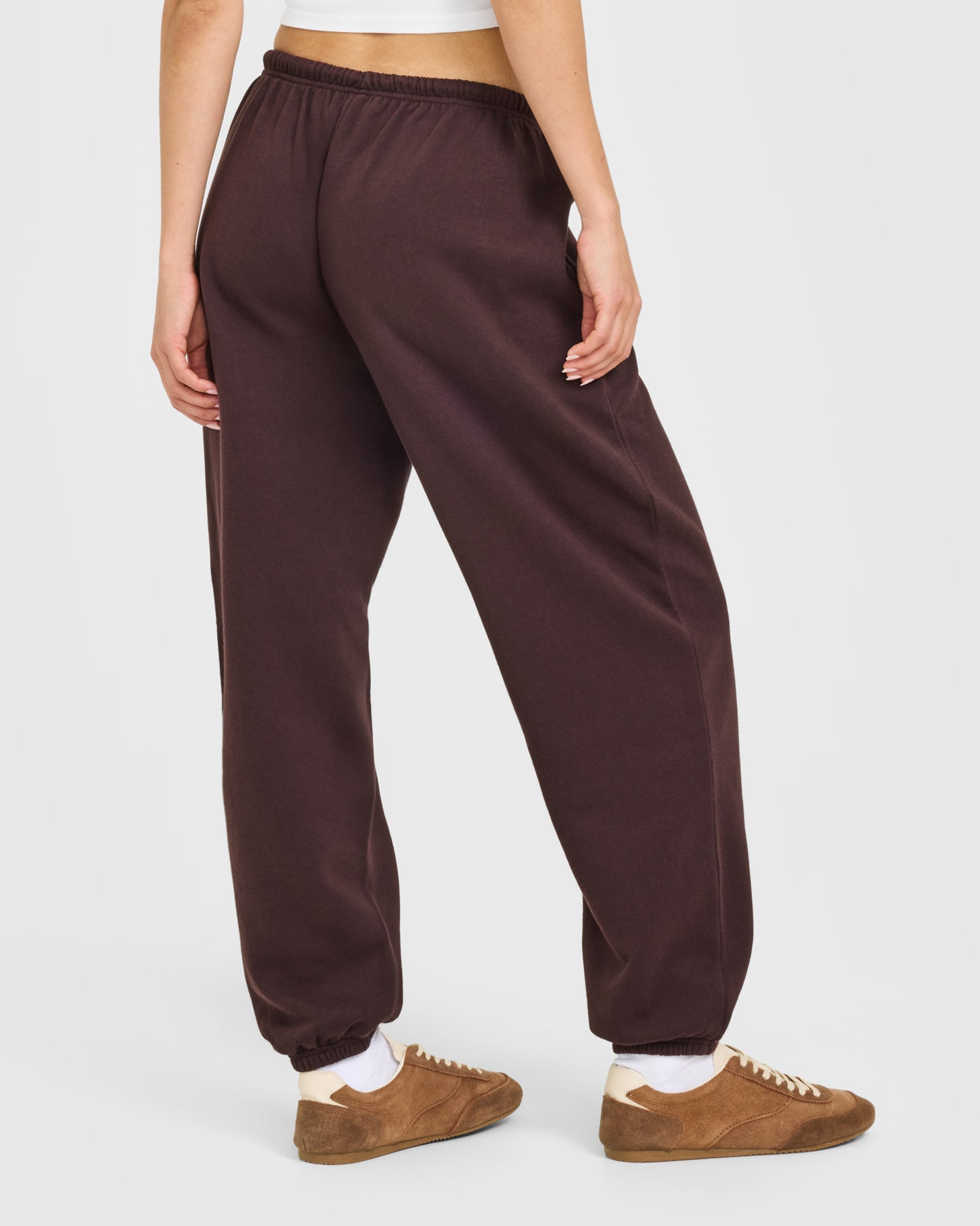Alternative view of Mid Weight Relaxed Joggers | Plum Brown