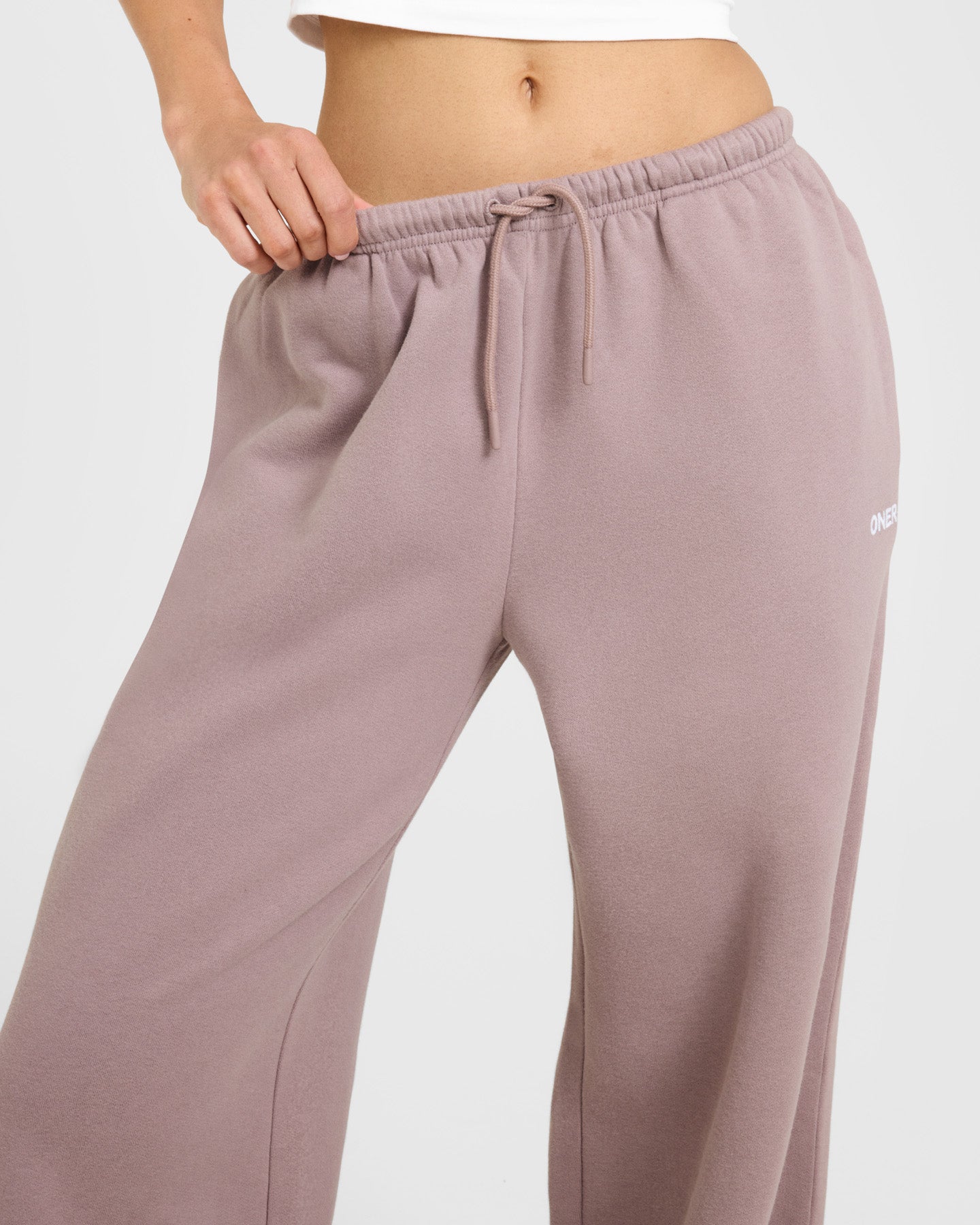 Alternative view of Mid Weight Relaxed Straight Leg Joggers | Dusty Purple