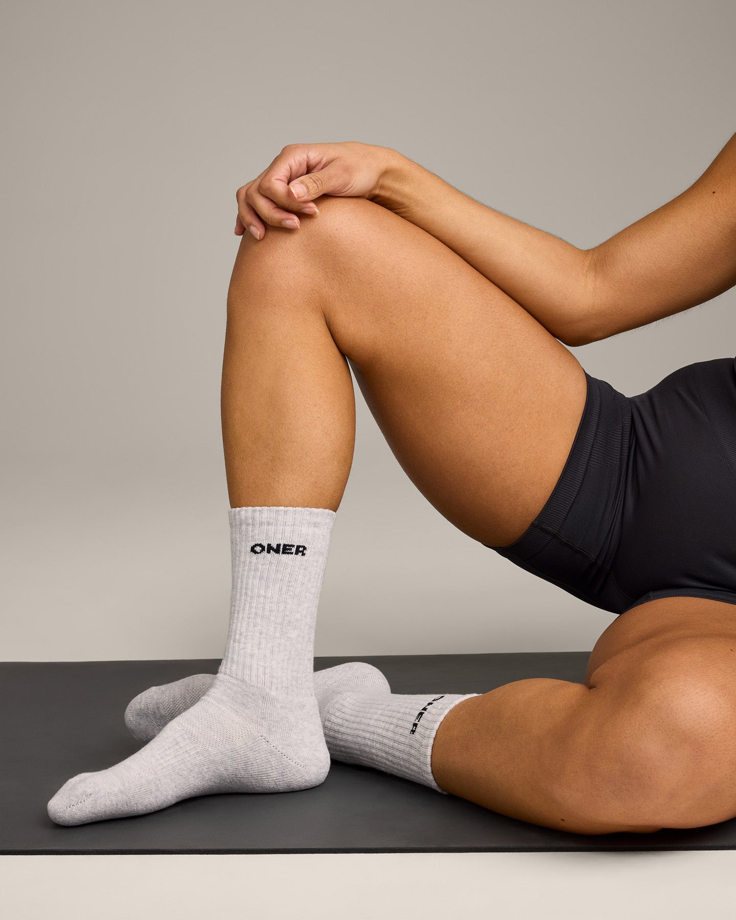 Oner Long Crew Socks 1 Pack | Grey Marl - Image 3
