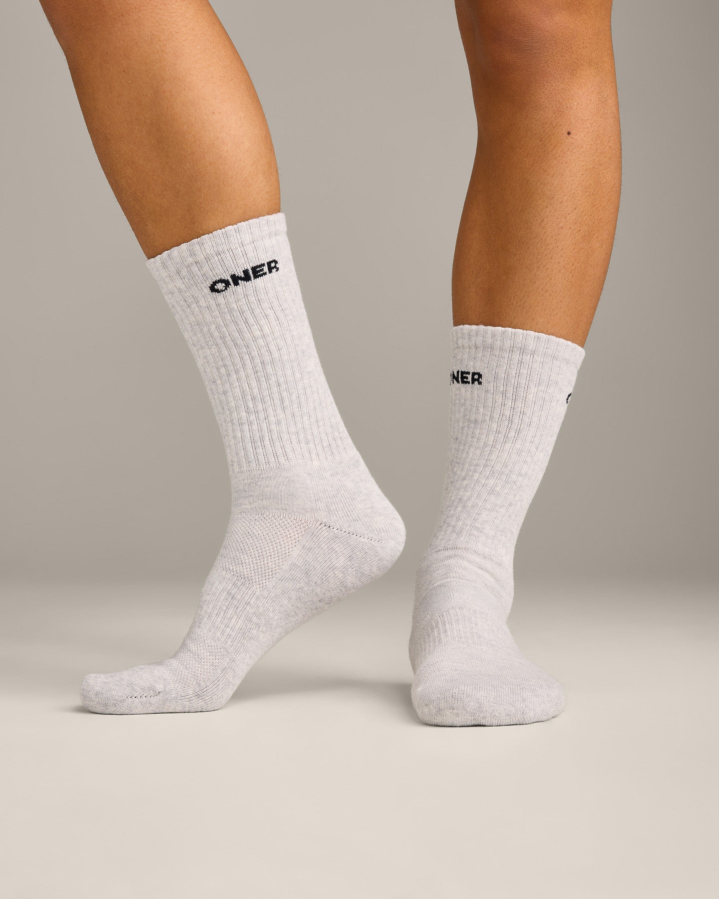 Oner Long Crew Socks 1 Pack | Grey Marl - Image 4