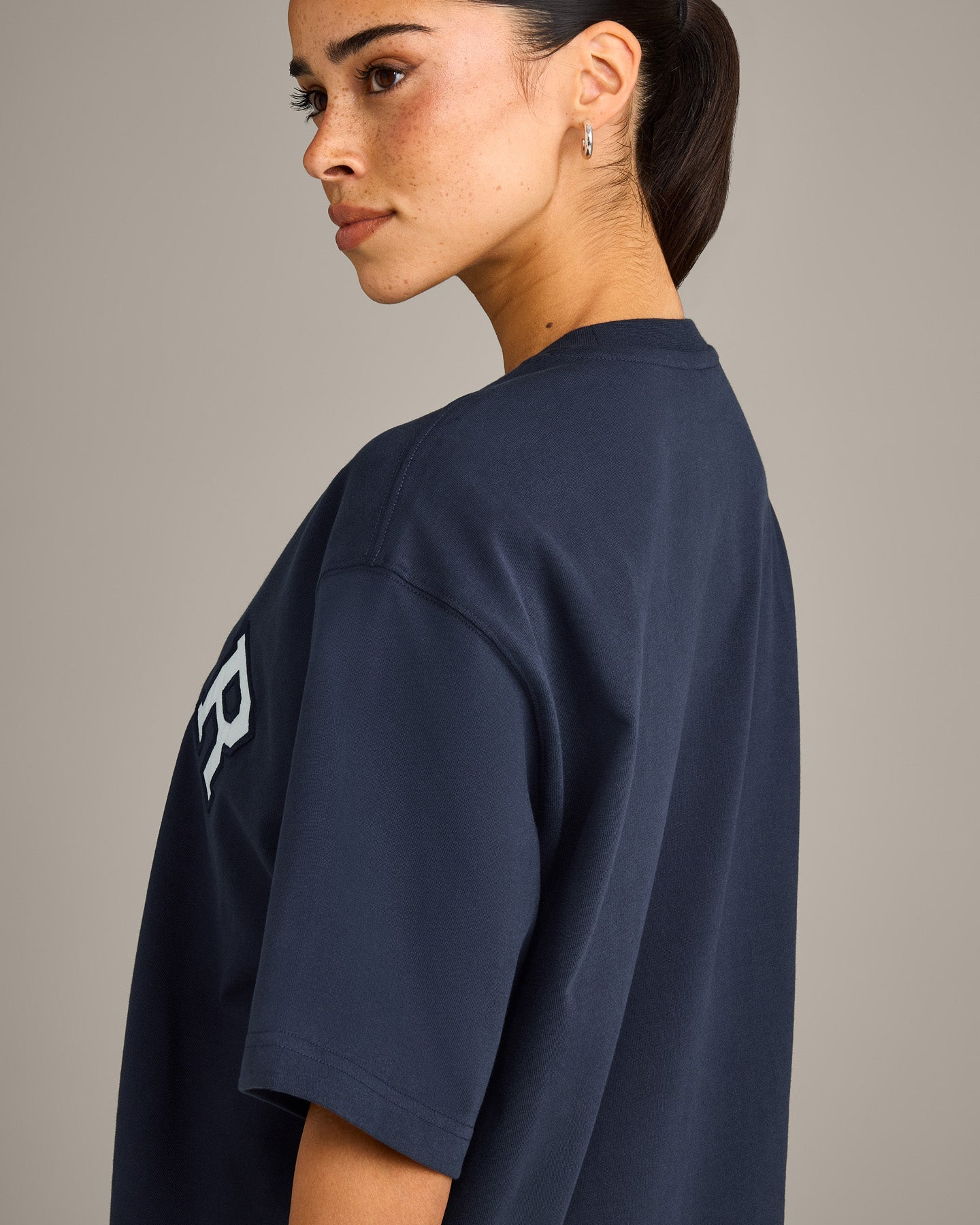 Oversized Girlfriend Washed T-Shirt | True Blue - Image 4