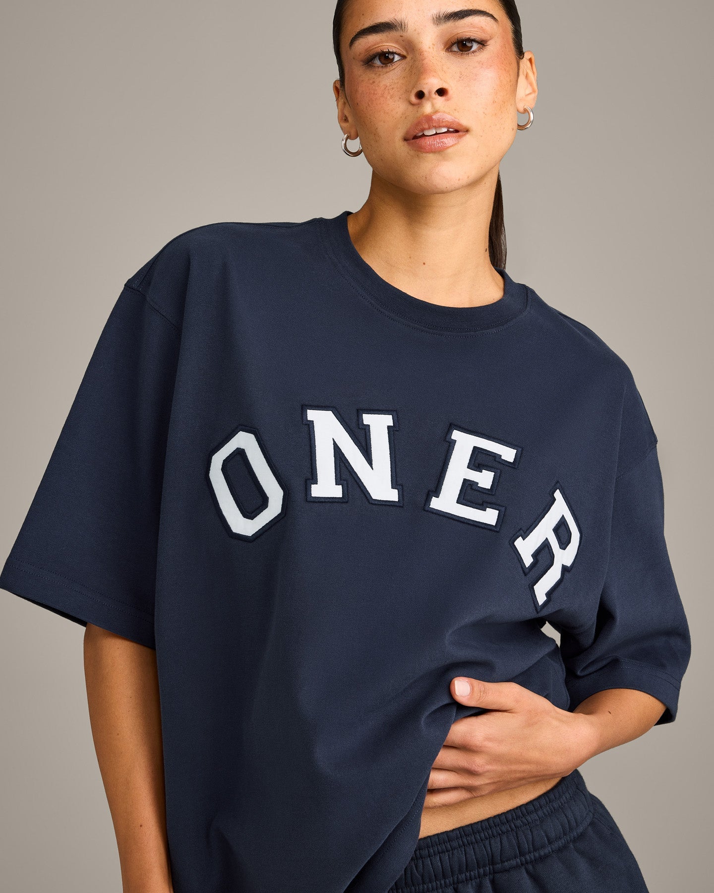 Alternative view of Oversized Girlfriend Washed T-Shirt | True Blue