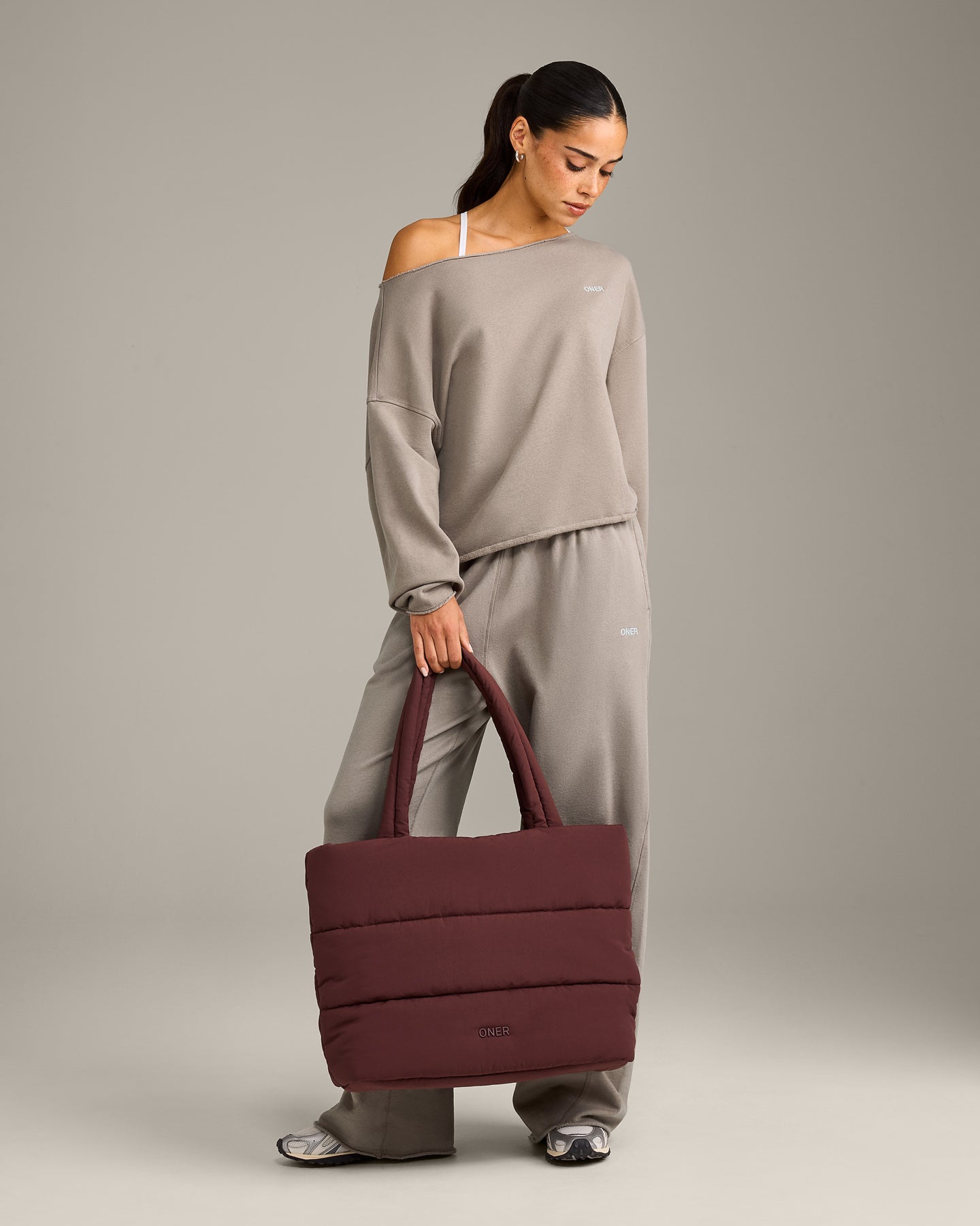 Raw Cut Lounge Off-The-Shoulder Sweatshirt | Washed Minky - Image 3