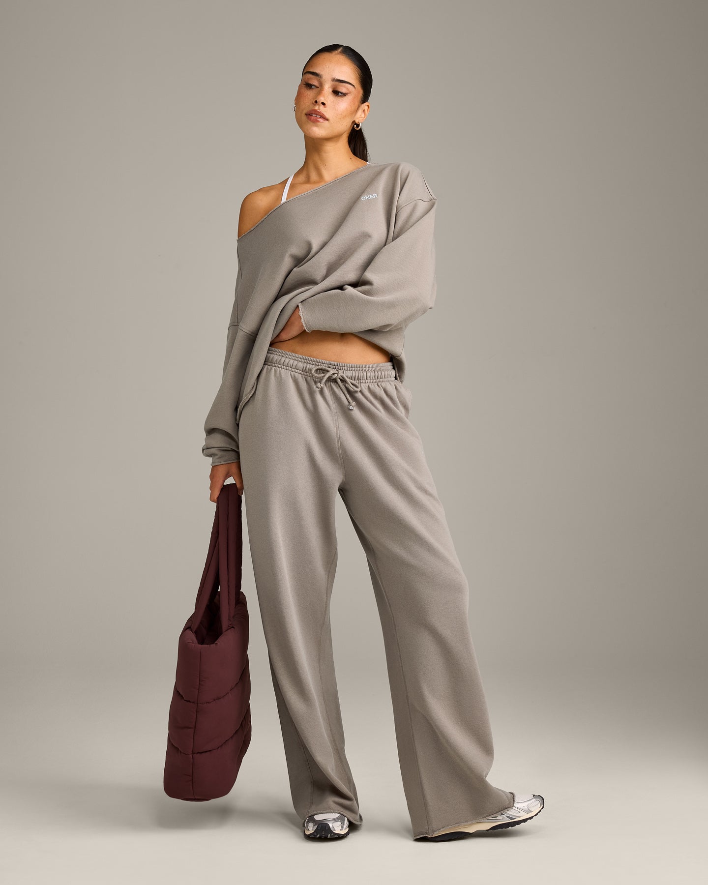 Raw Cut Lounge Wide Leg Joggers | Washed Minky - Image 3