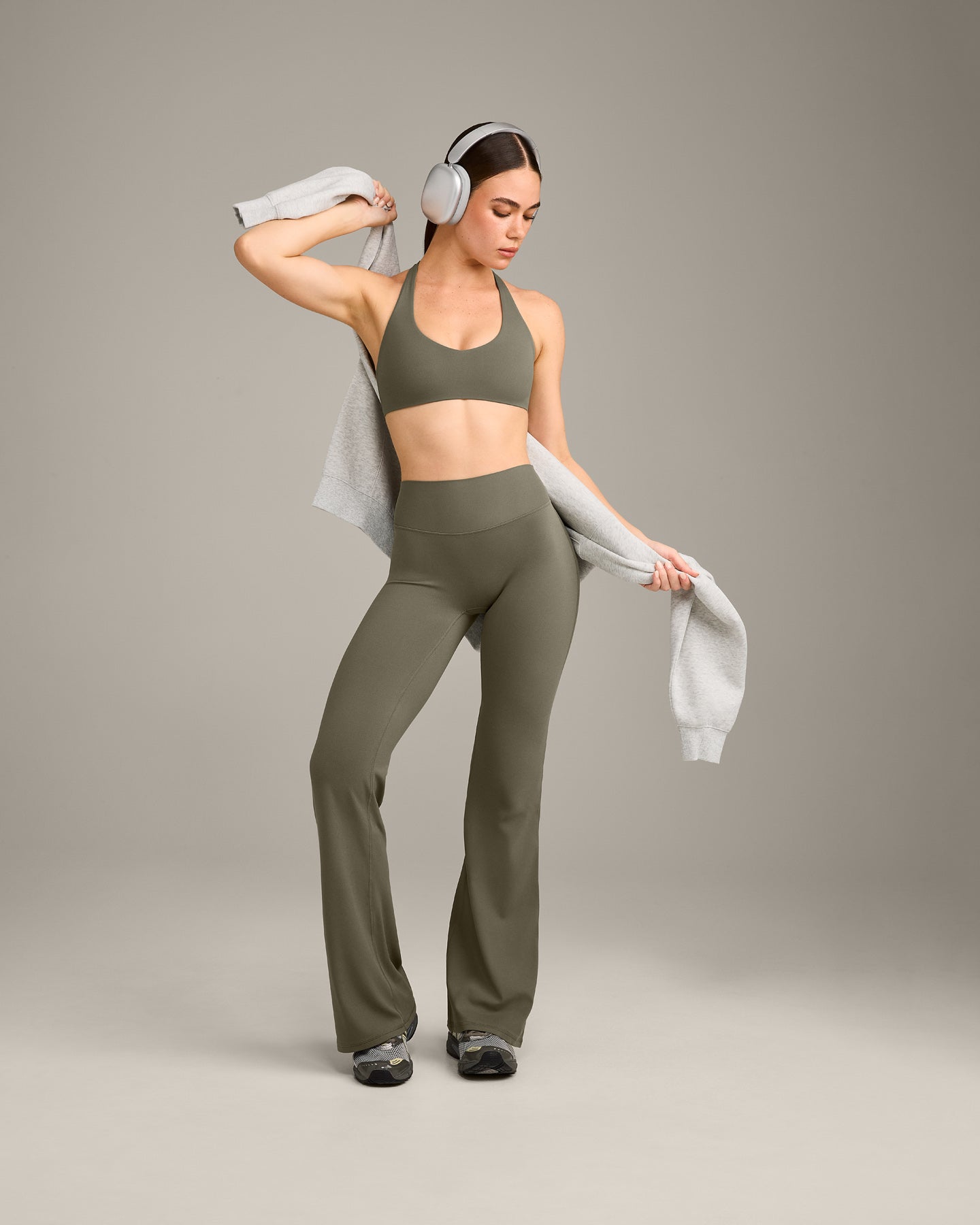 SoftMotion Bralette with Grey Logo | Alpine Green - Image 3