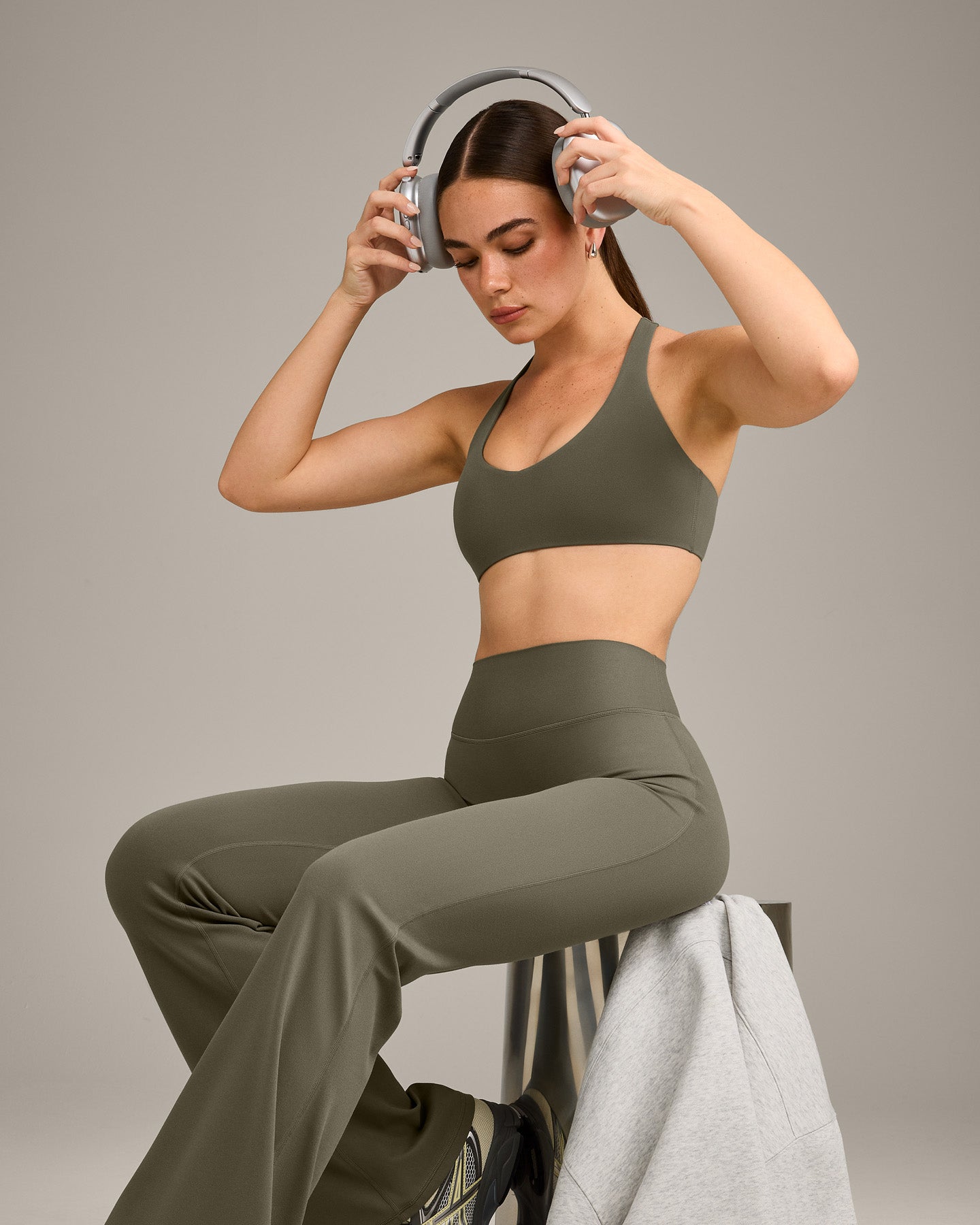 SoftMotion Bralette with Grey Logo | Alpine Green - Image 6