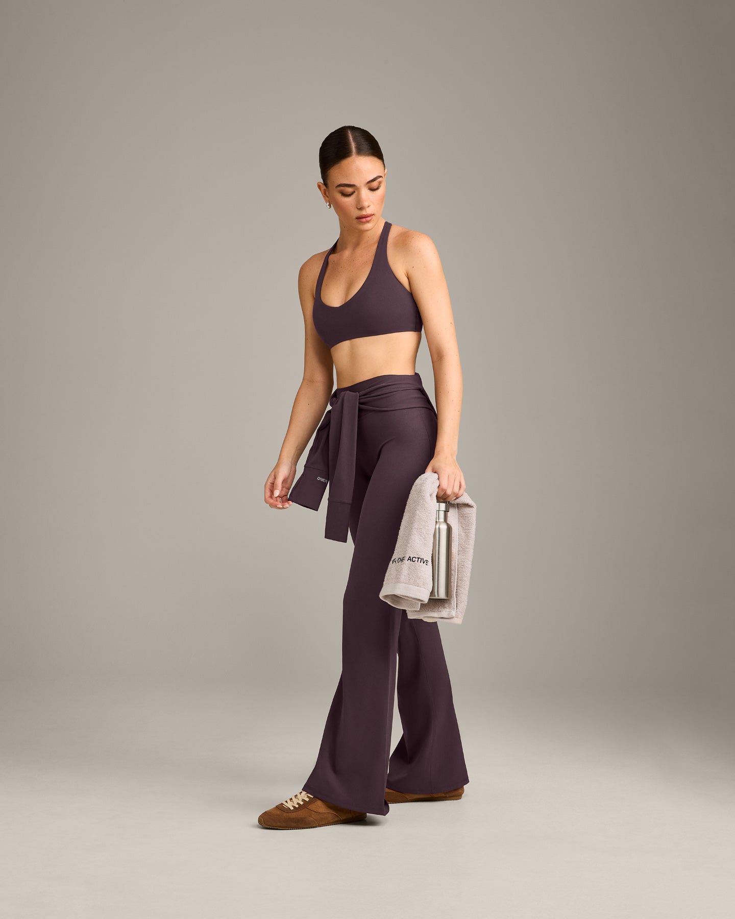 SoftMotion Bralette with Grey Logo | Dark Umber Brown - Image 3