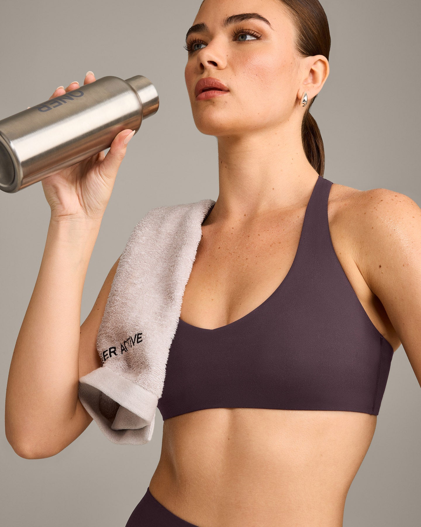 SoftMotion Bralette with Grey Logo | Dark Umber Brown - Image 4