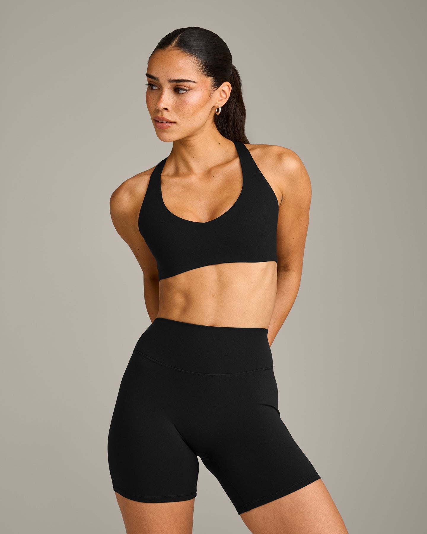 SoftMotion Bralette with Grey Logo | Black