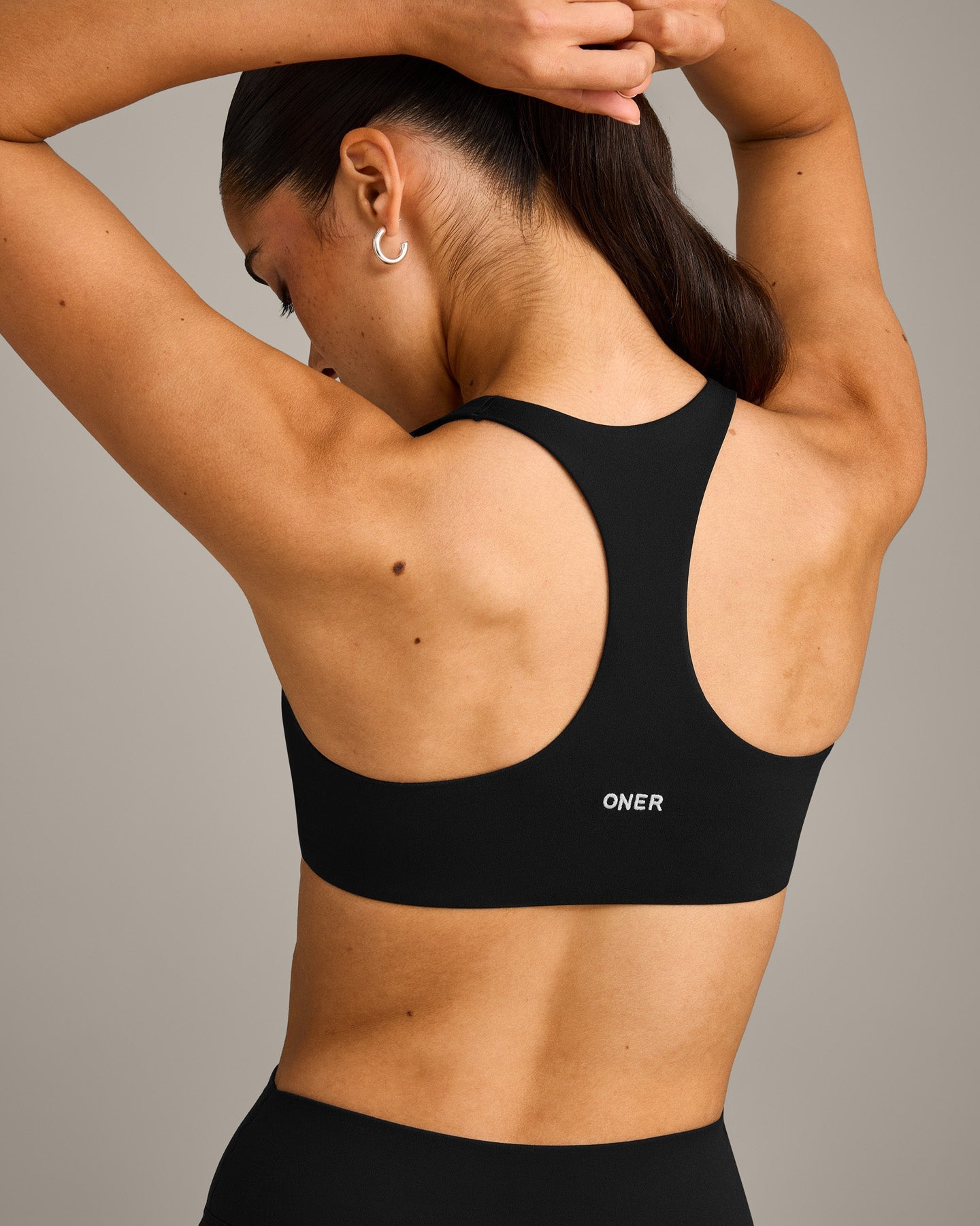 Alternative view of SoftMotion Bralette with Grey Logo | Black