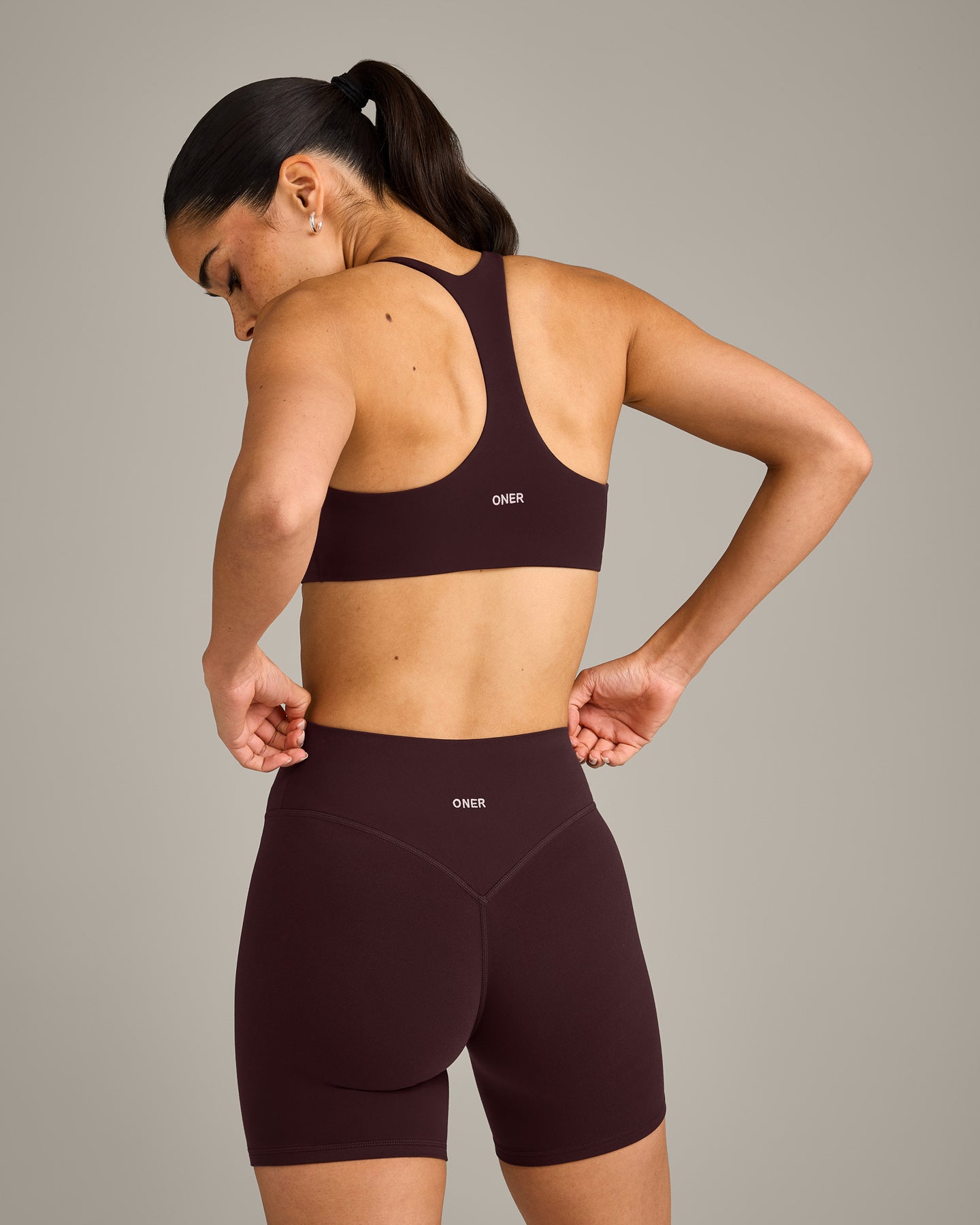 SoftMotion Bralette with Grey Logo | Plum Brown - Image 6