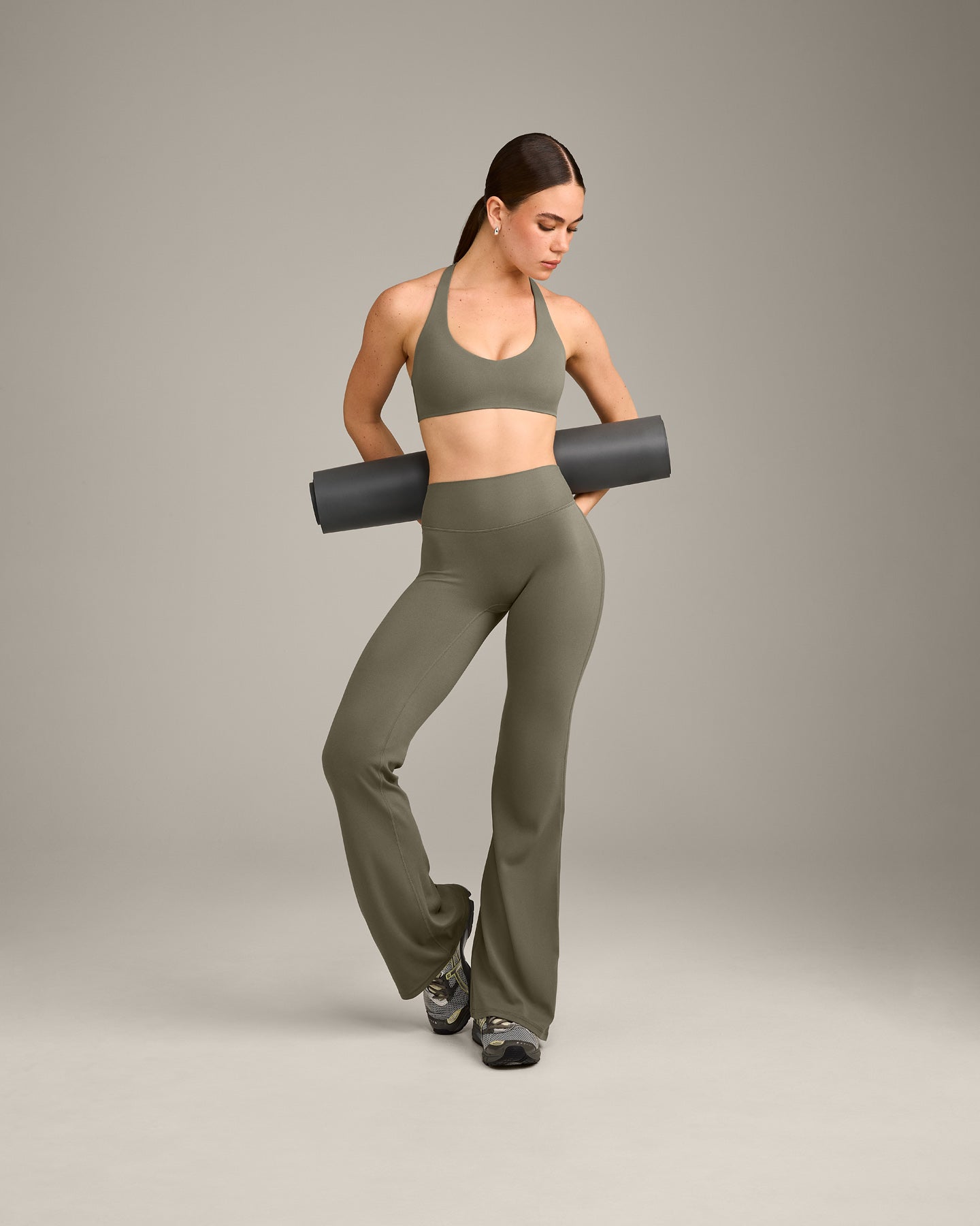 SoftMotion Flared Bottoms with Grey Logo | Alpine Green - Image 3